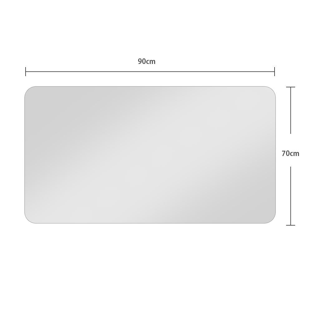 Bathroom Vanity Mirror 70x90CM Wall-Mounted Anti-Fog Waterproof Silver Glass