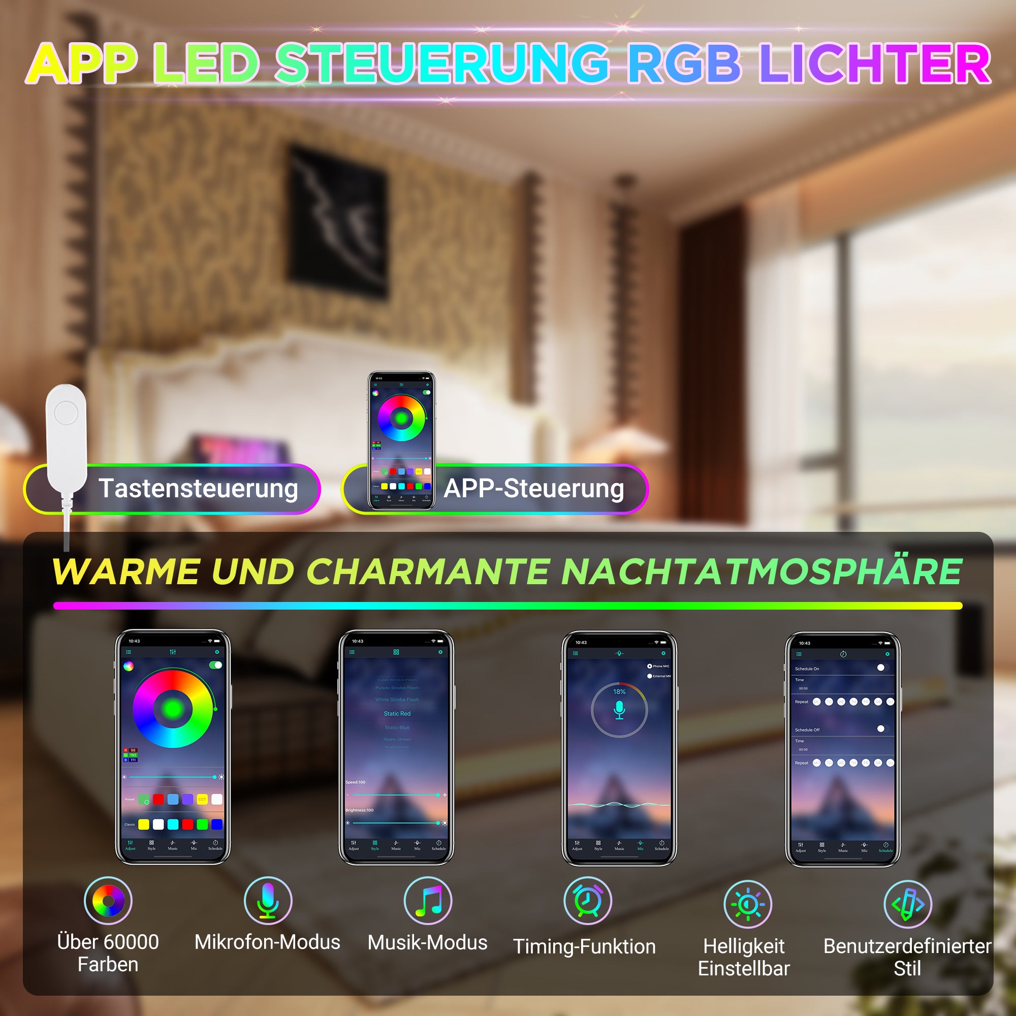 Upholstered Bed 160x200, Hydraulic Storage, LED, USB-C, Velvet Beige