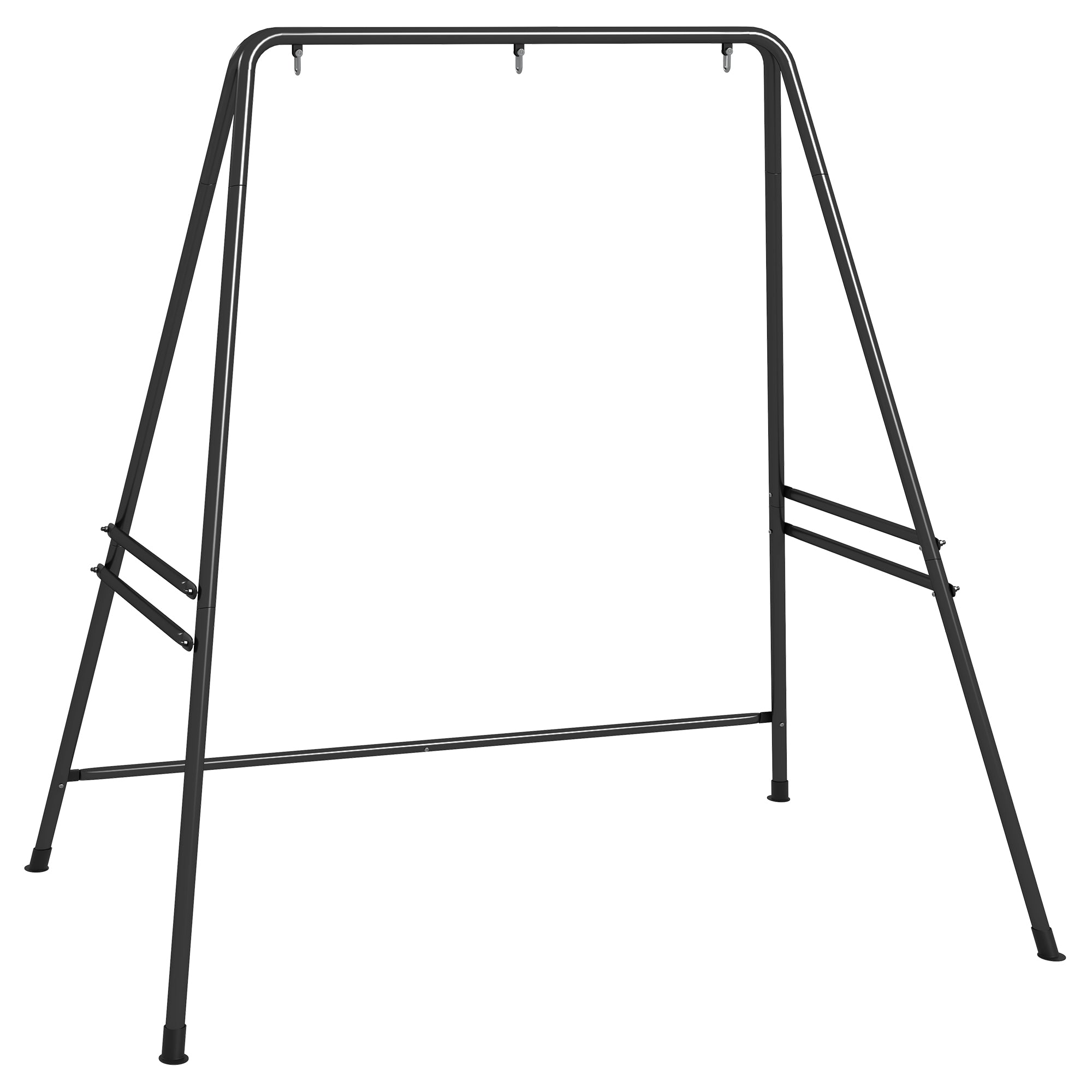 Steel Hanging Chair Frame 178x180cm, 150kg Capacity, Indoor/Outdoor Stand, Black