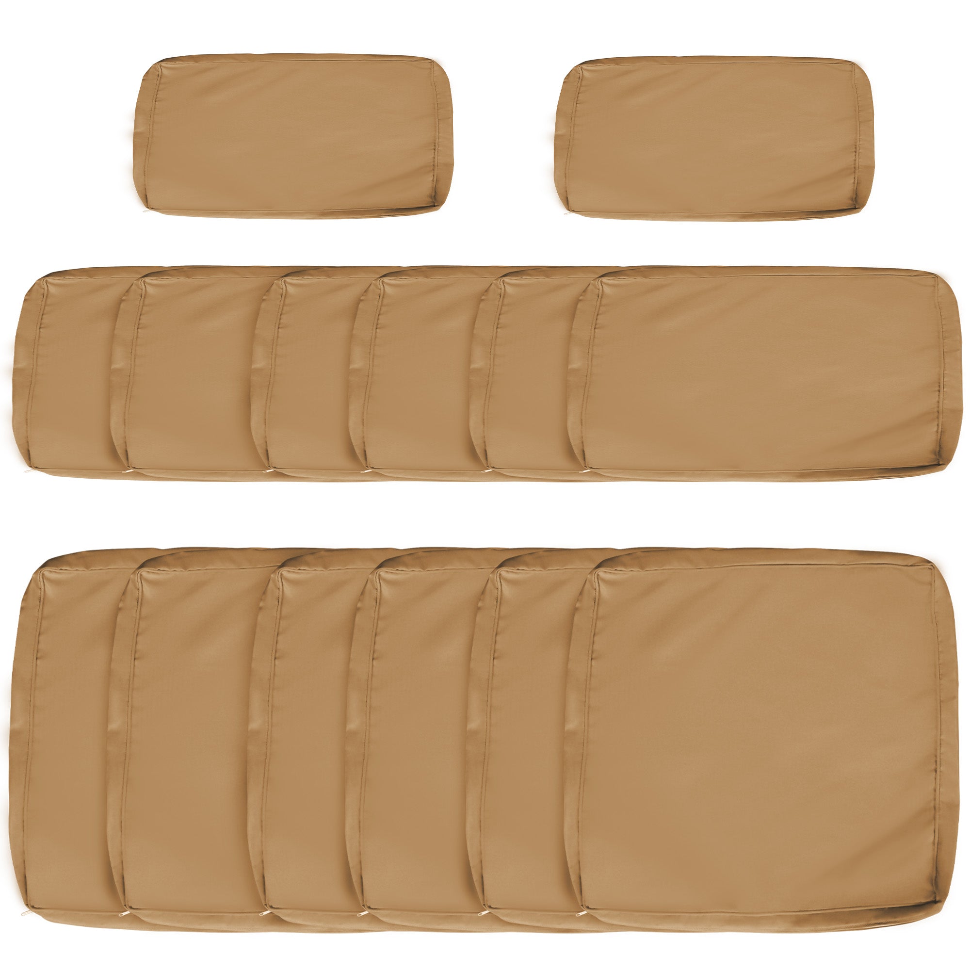 Outdoor Cushion Set, 14 Piece, Beige