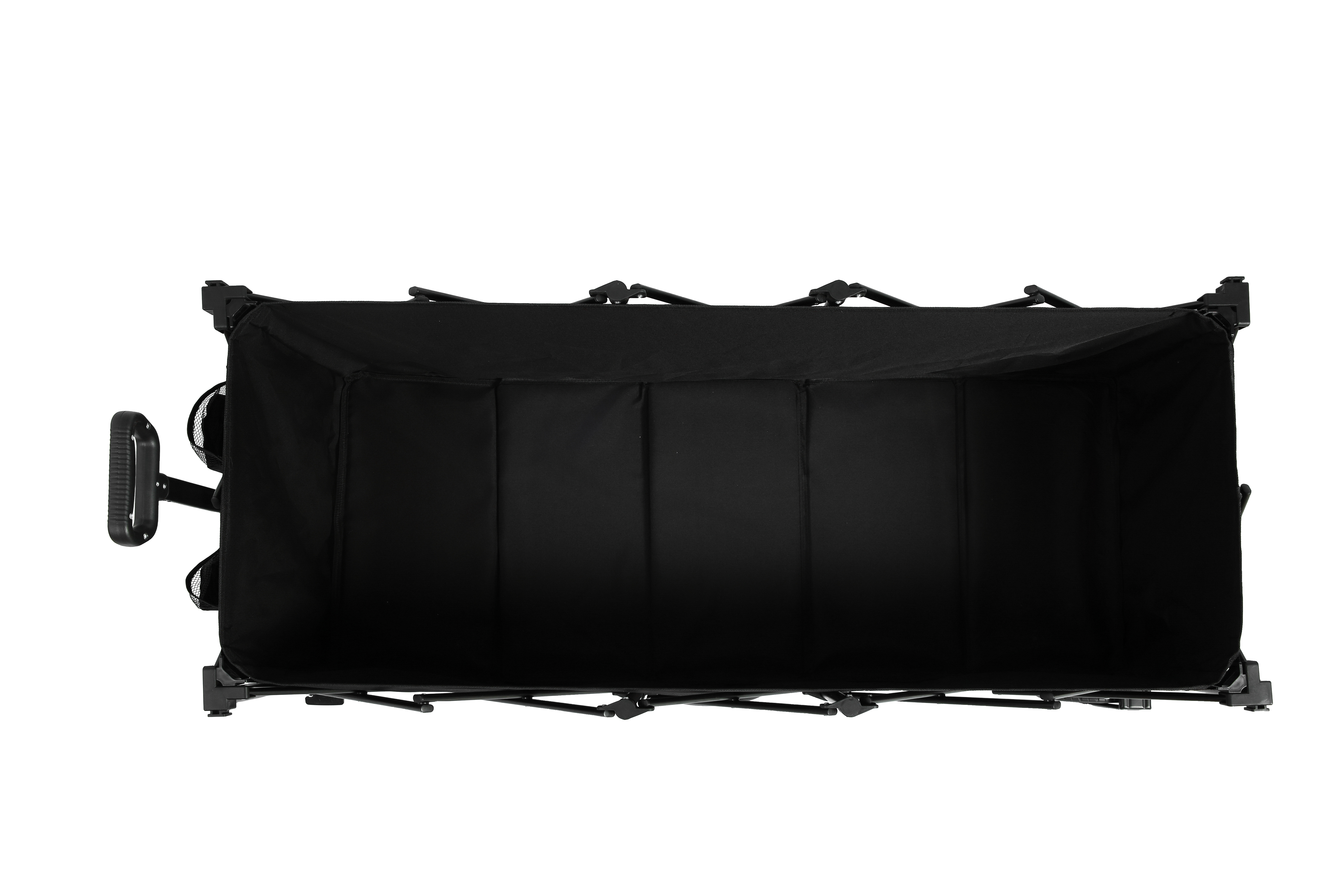 Foldable Extended Wagon, 220lbs Capacity, 300L, All-Terrain Wheels, Black