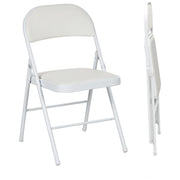 Folding Camping Chair, Padded, Foldable, 120 kg Load, White
