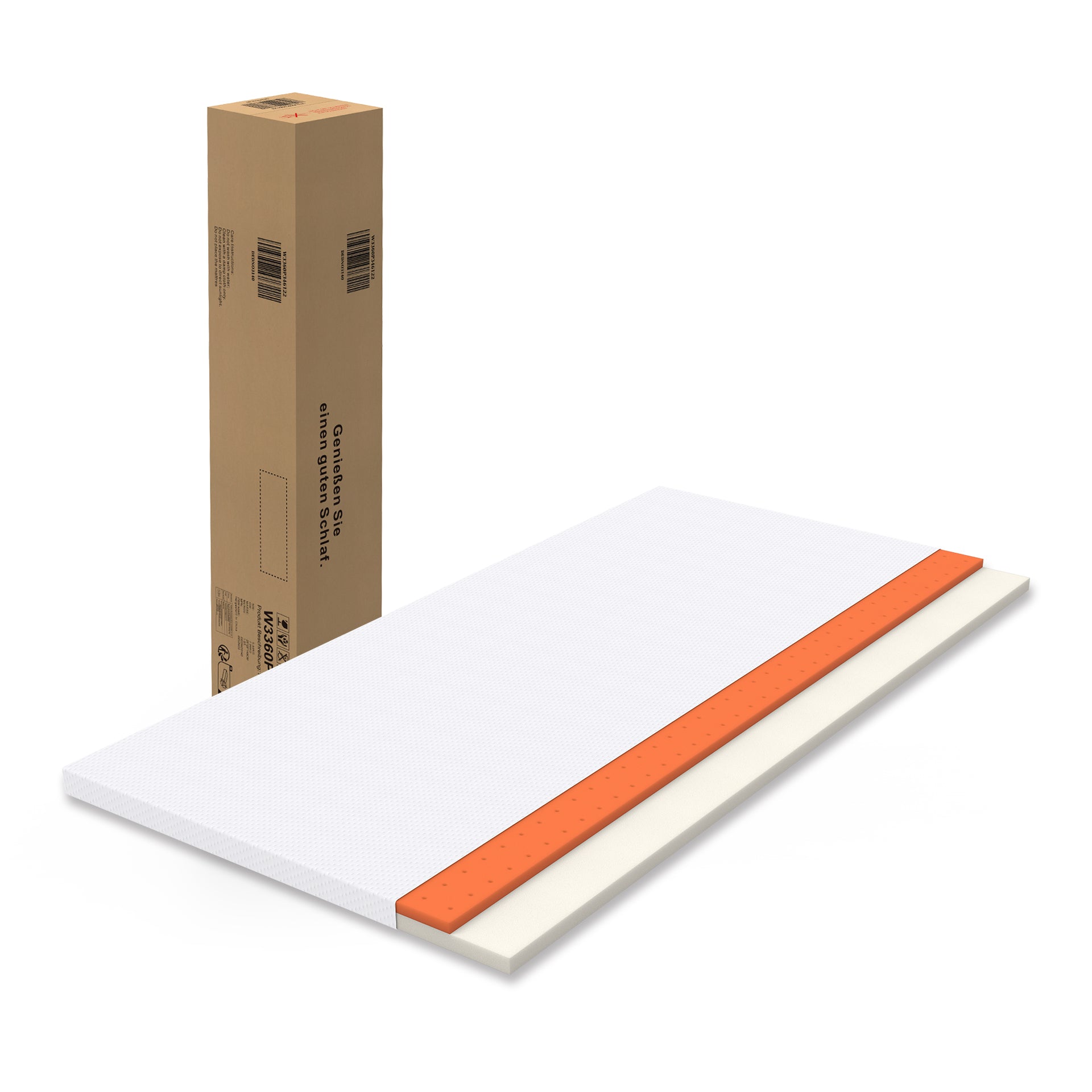 Comfortable Mattress H3 Medium Strength Oeko TEX Washable 140x200cm, White