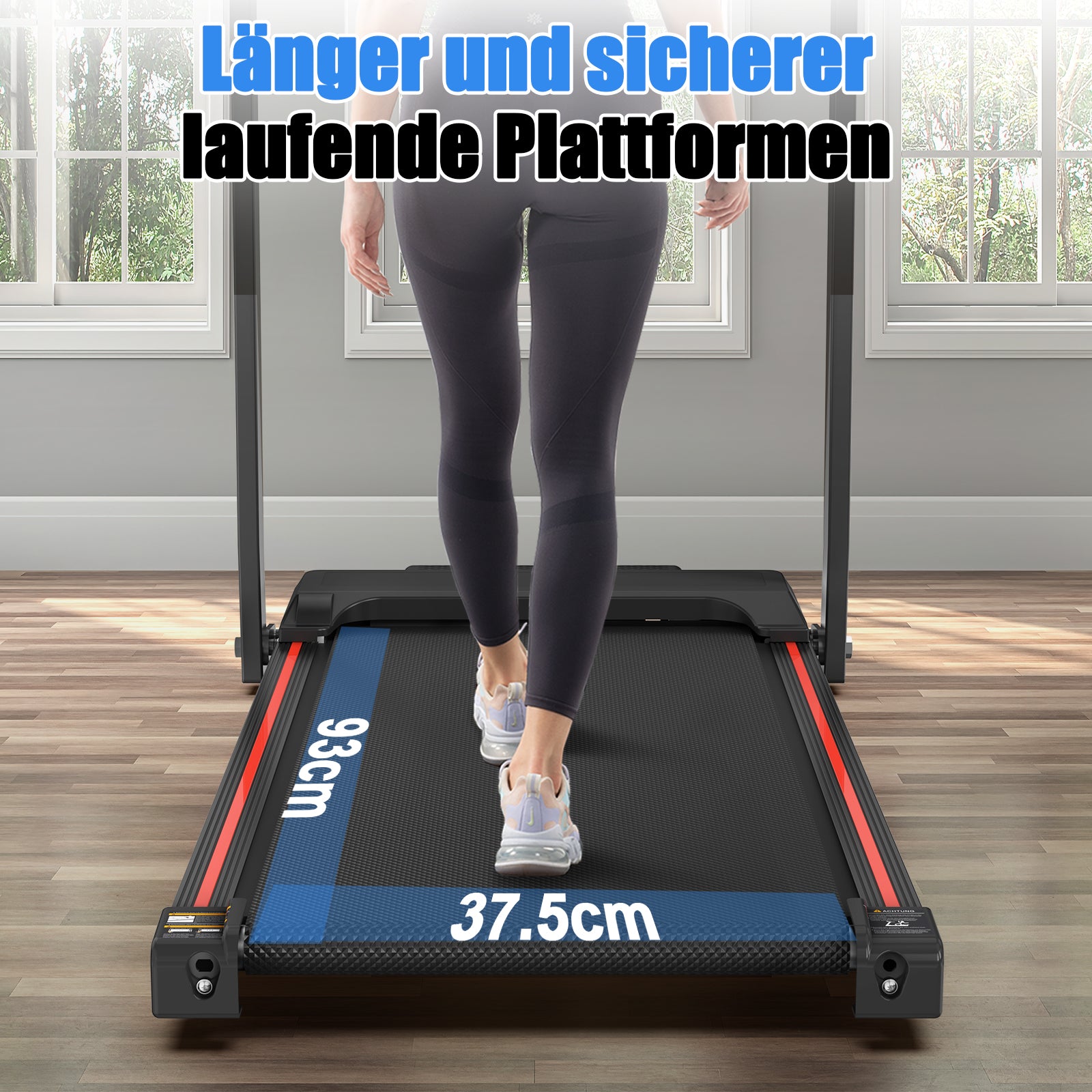 Electric Treadmill, Folding, 12 km/h Max Speed, LED Display, 120 kg Capacity