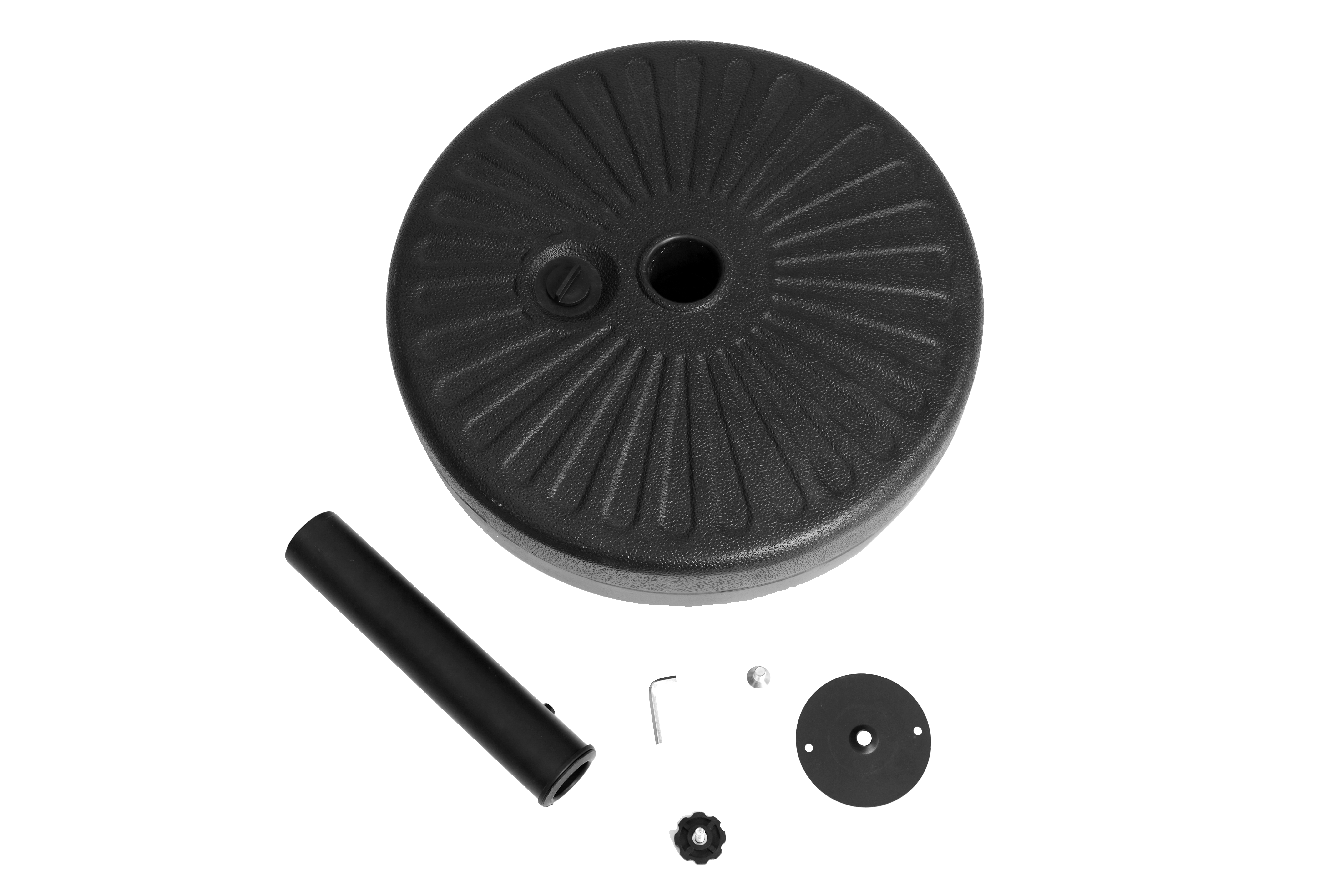 Umbrella Base, Water/Sand Filled Round, Black