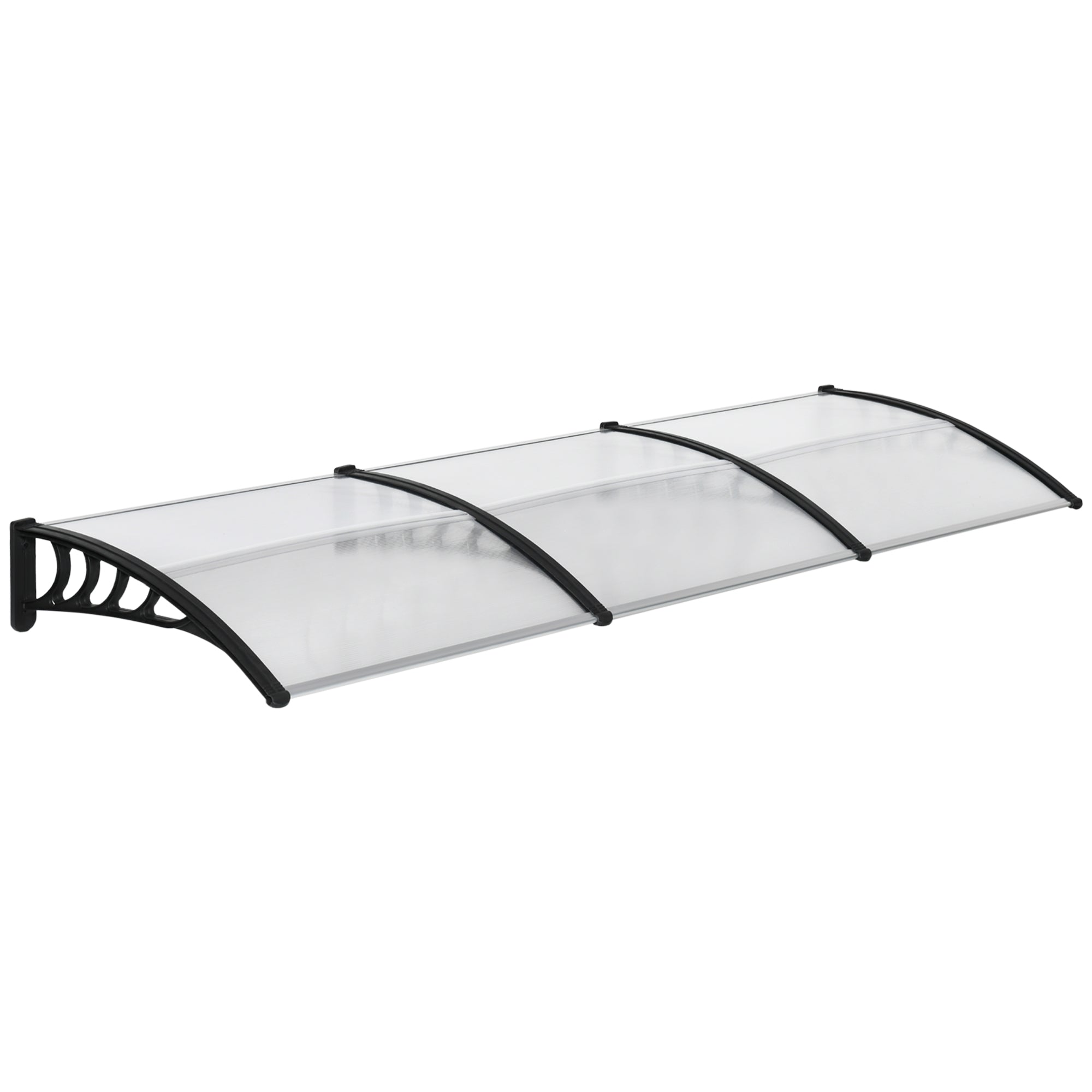 Front Door Canopy, 303 x 96cm Rain Shelter, Clear