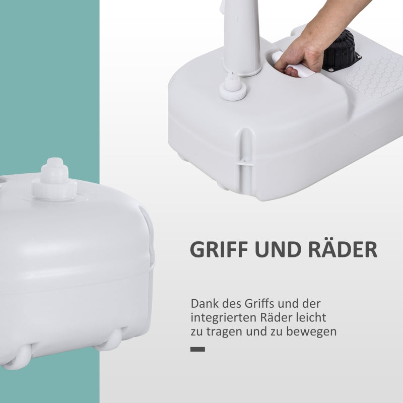 Mobile Washbasin Portable with Wheels 51x33.5x103cm - White