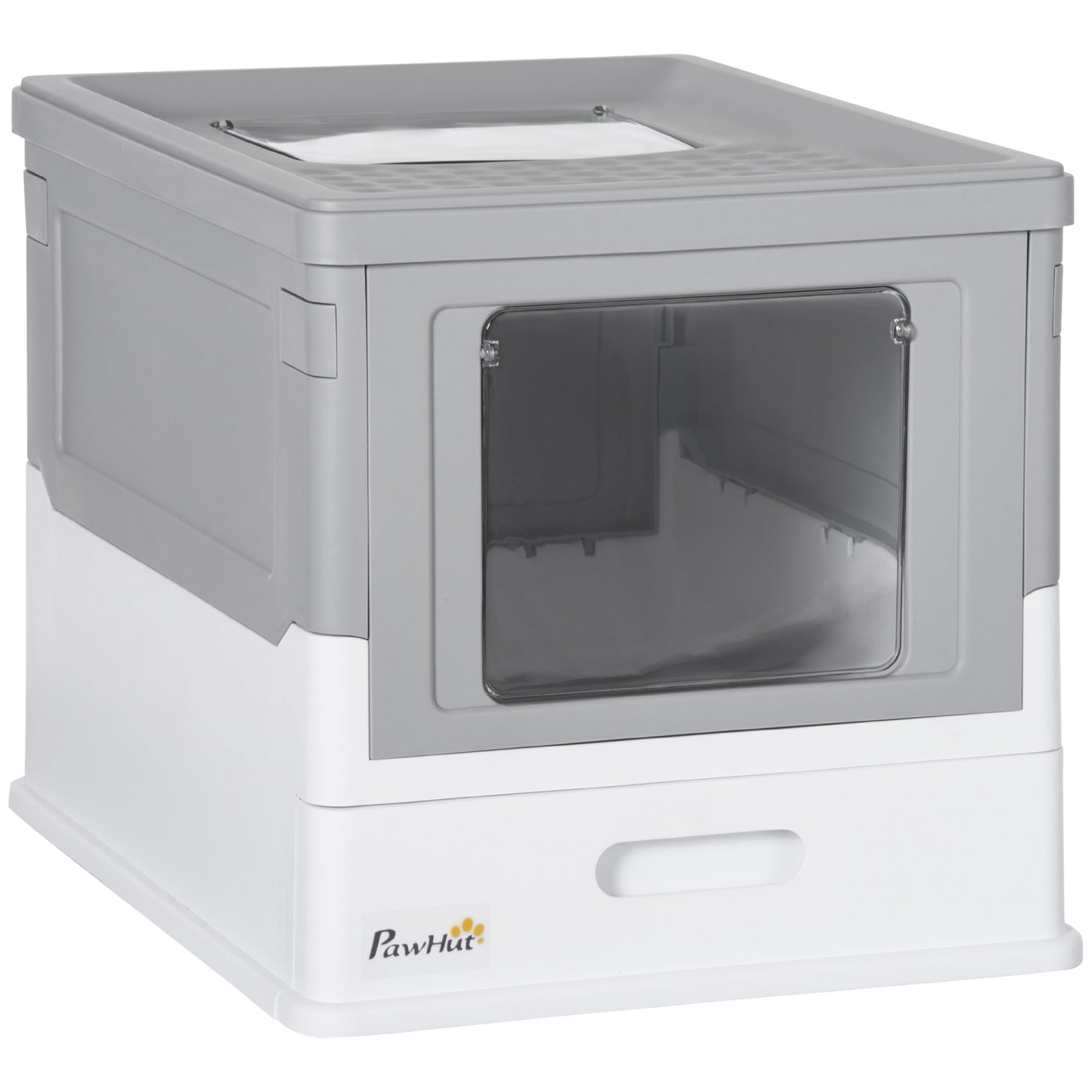 Cat Litter Box with Lid, Scoop, Deodorizing Box, Plastic