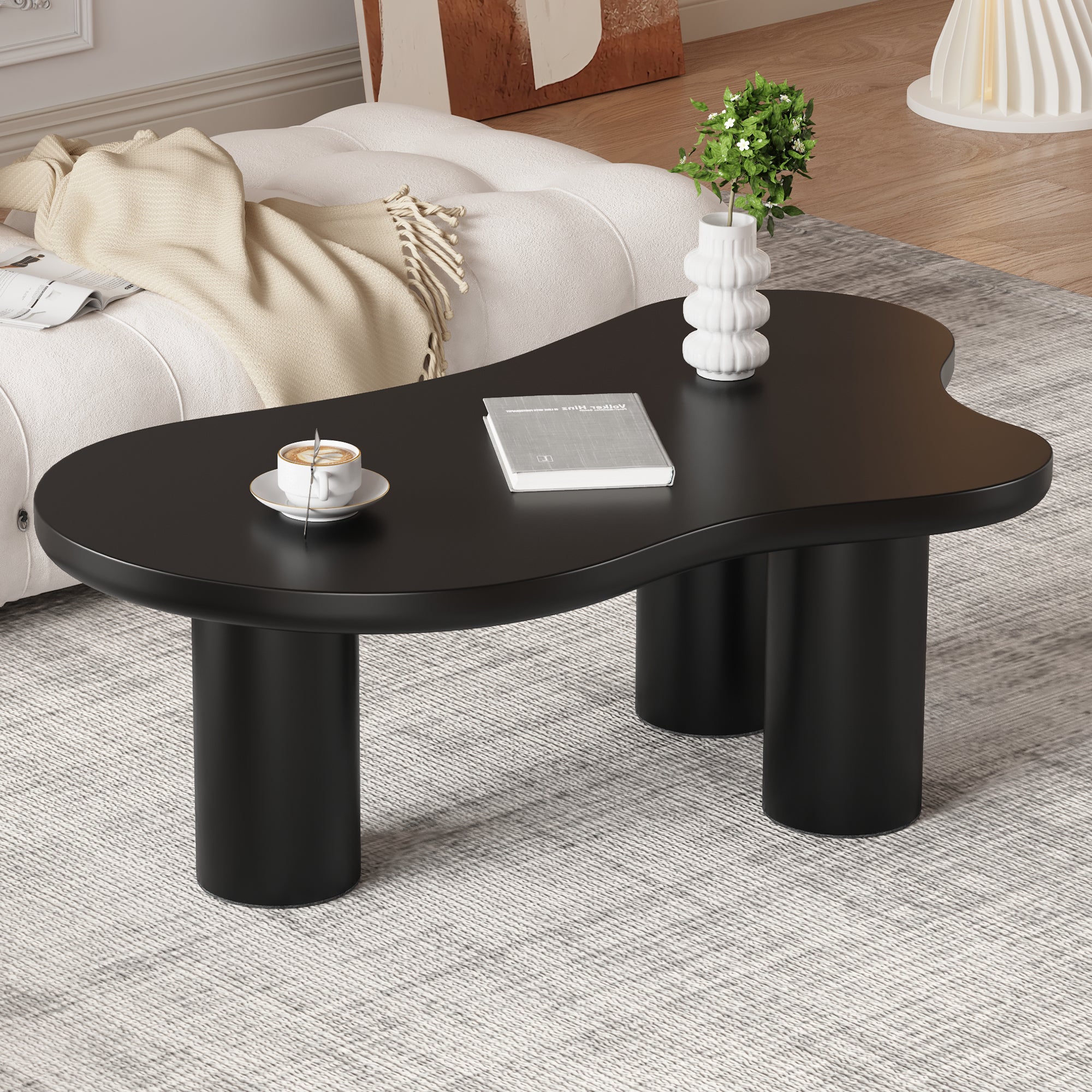 Cloud Coffee Table Irregular Shape 107x66cm MDF/PVC Legs