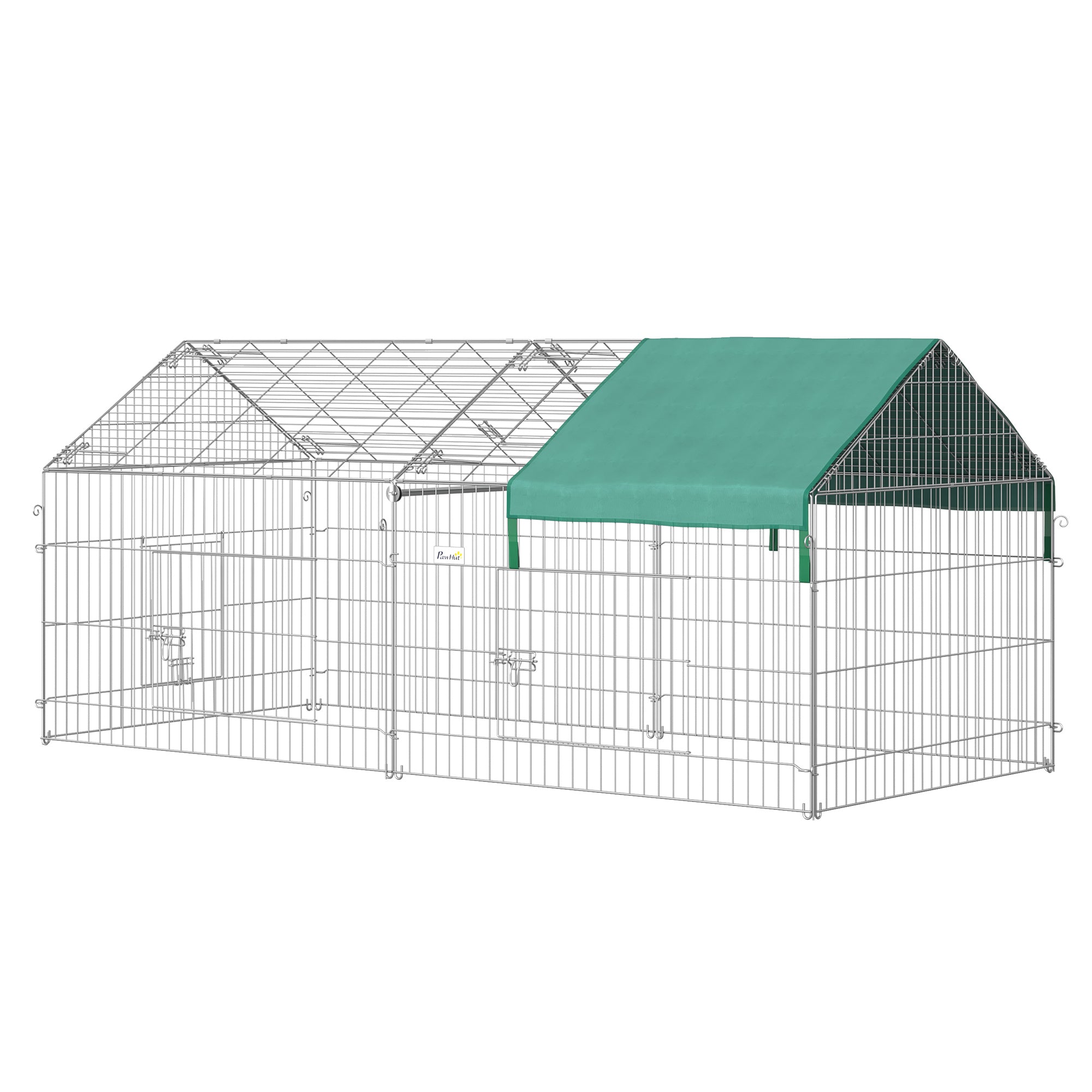 Outdoor Enclosure Playpen with Cover for Guinea Pigs, Steel