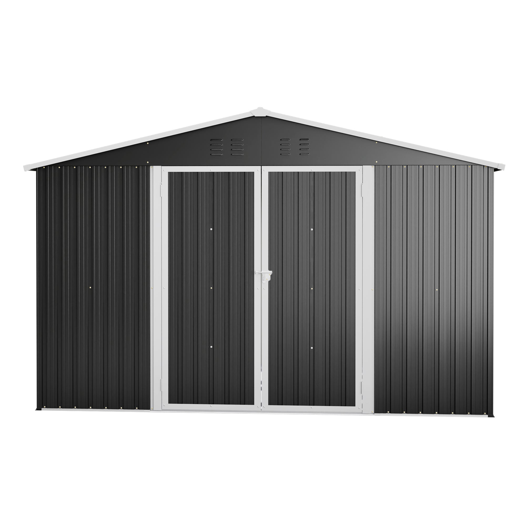 Metal Garden Shed XXXL 300x252x191 cm Pitched Roof, Anthracite