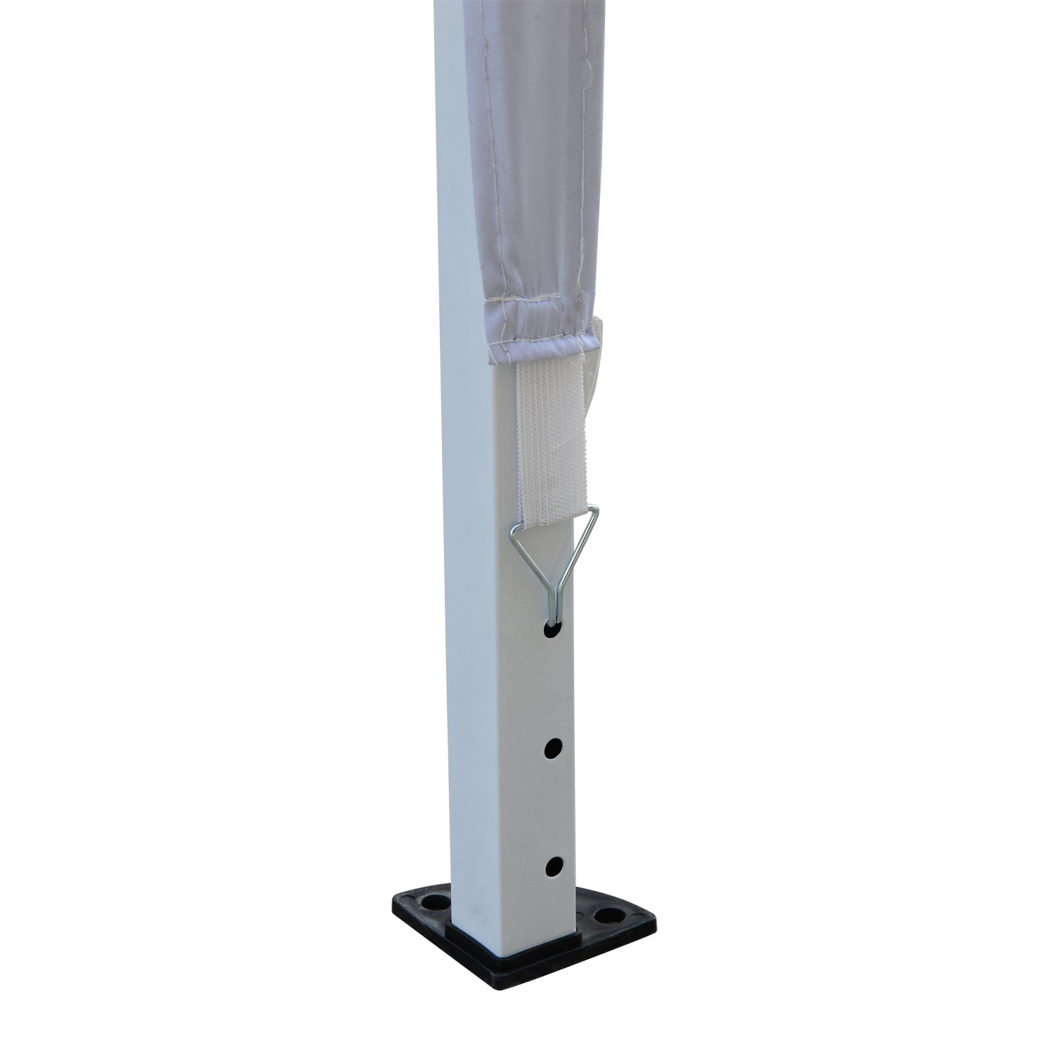 Pop-Up Folding Pavilion 2.95x2.95m UV Protection Steel and Oxford Fabric, White