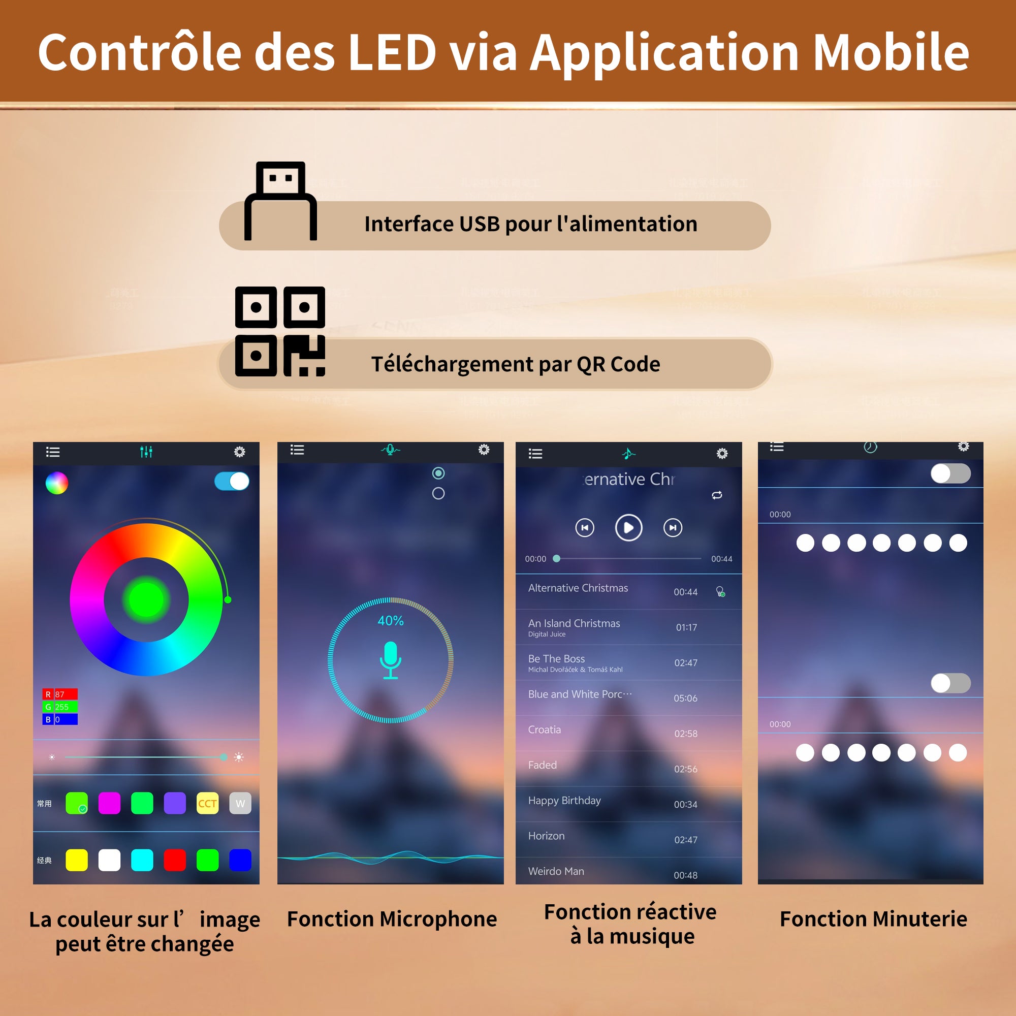 Kitchen Tall Cabinet 106cm Adjustable Shelves LED - Wood Drawers