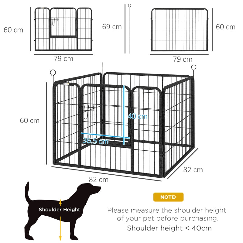 Heavy Duty Dog Playpen, 4 Panel Puppy Pen Foldable Kennel, Indoor Outdoor