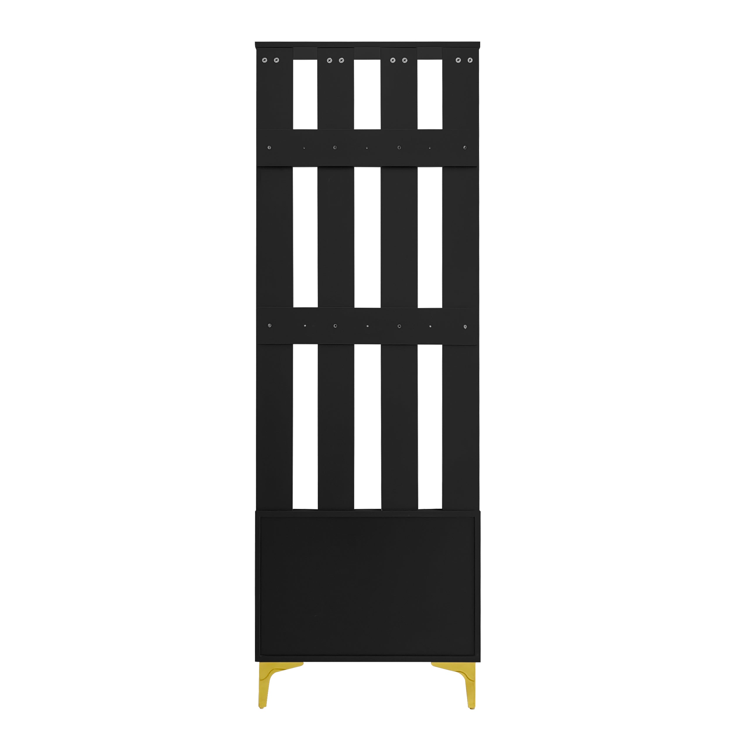 Wardrobe set with shoe bench and cushion and hooks