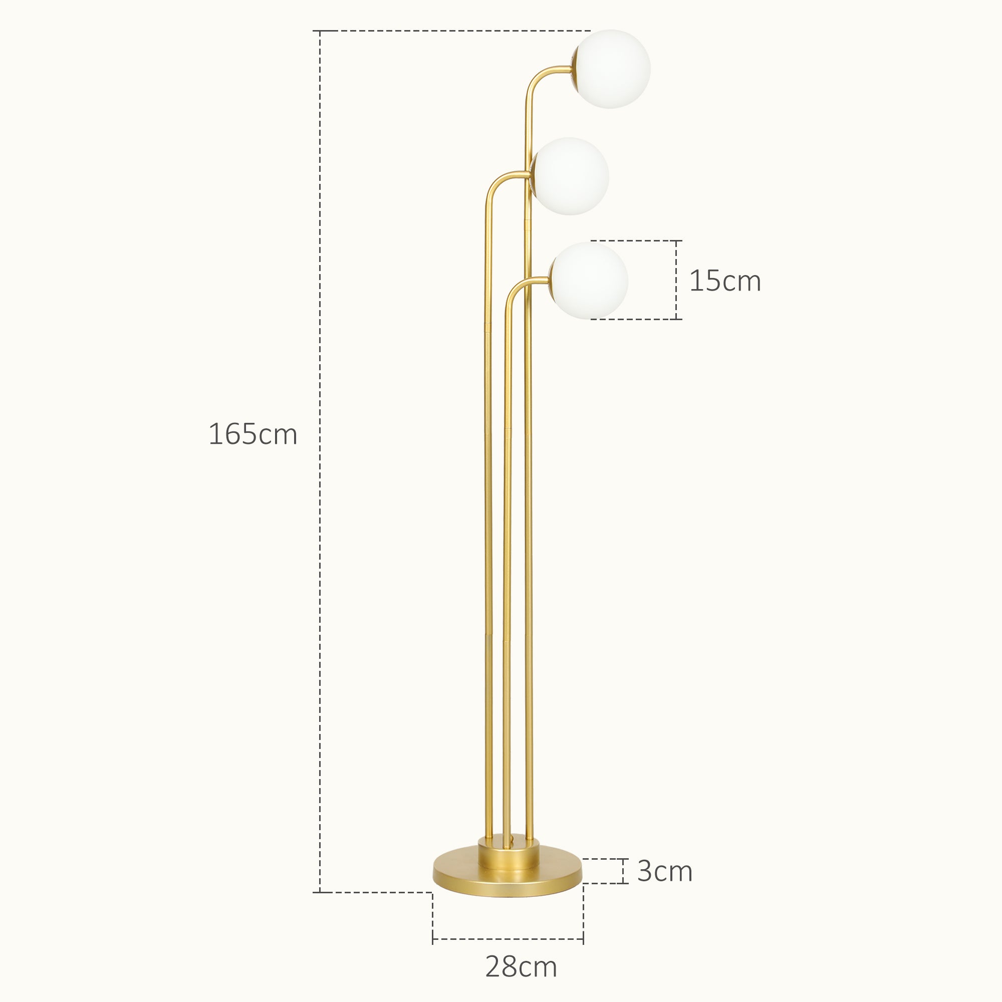 Floor Lamp, Rotatable Lampshades Reading Lamp Bedside Lamp, Gold
