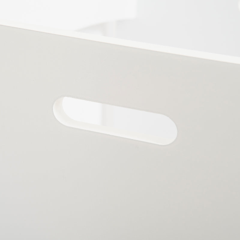 Toddler Step Stool Adjustable Standing Tower with Safety Rail, White MDF