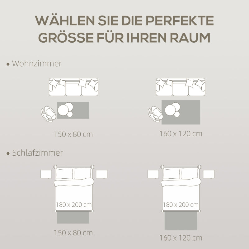 Fleece Rug, Jungle Pattern, Easy-Care, Cream White + Multi-Coloured