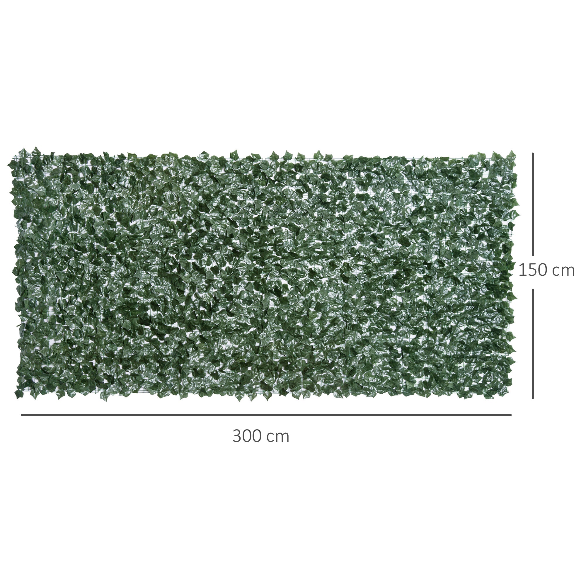 Artificial Hedge Privacy Screen 300 x 150 cm Dark Green