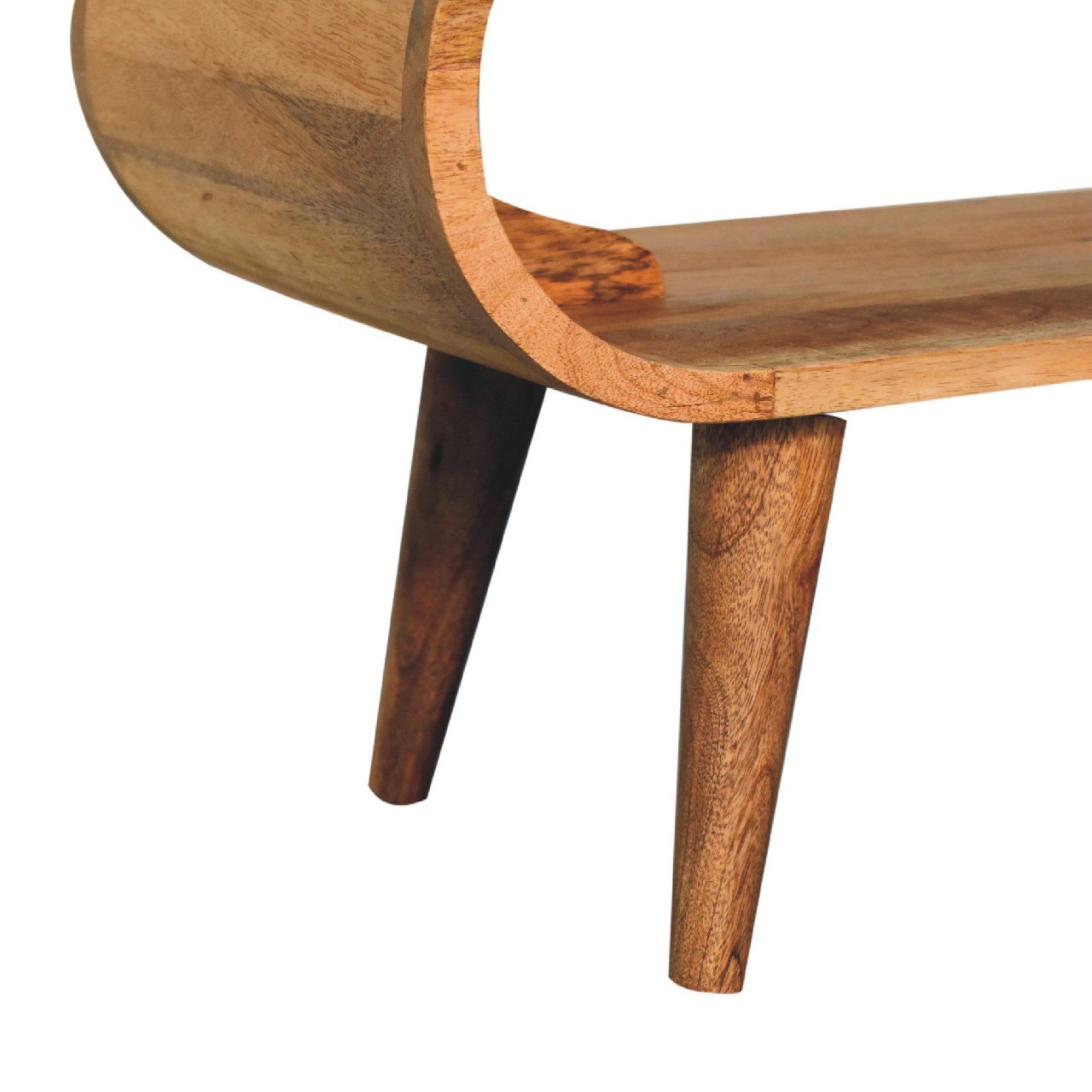 Amaya Nordic Style Coffee Table, Open Slot, Solid Wood