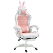 Vinsetto Gaming Chair Ergonomic with Rabbit Ears, Pink