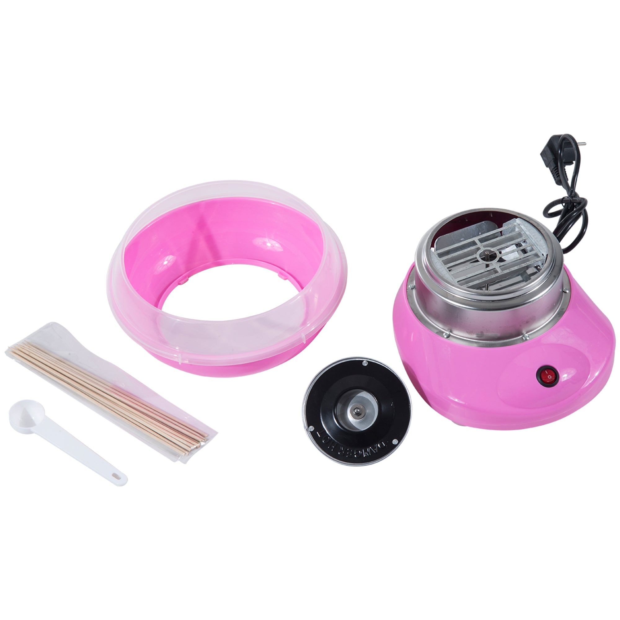 Cotton candy machine for parties & events, easy handling, quick results, pink