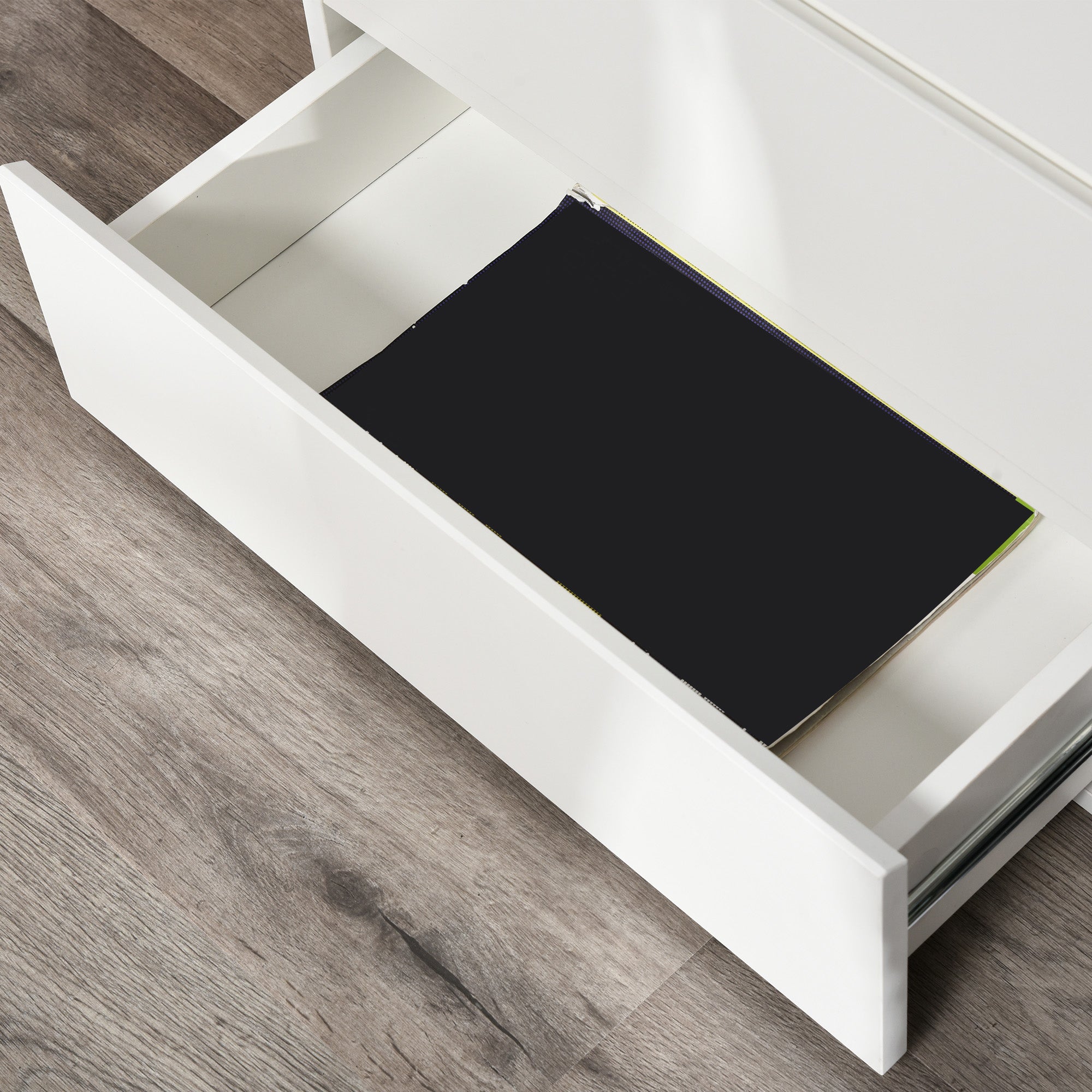 Chest of Drawers, 4 Drawers, Anti-tilt Office Cabinet, White