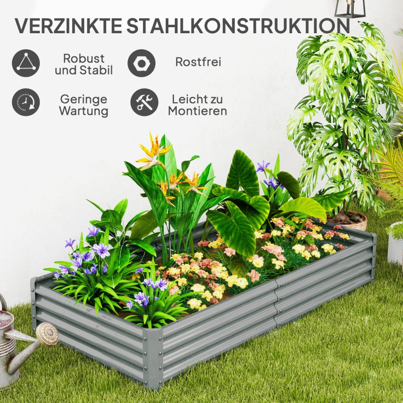 Raised Bed, Weather-Resistant Cold Frame Garden Planter, Steel