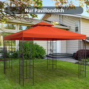 Replacement Roof for 3x3m Gazebo, Weatherproof & Durable, Rust Red Polyester