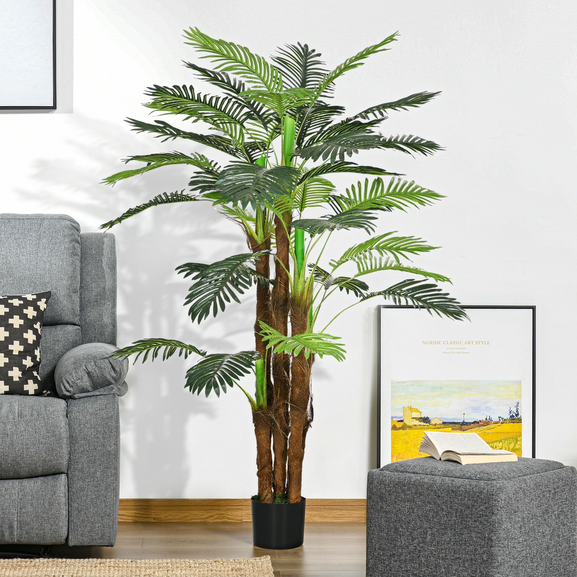 Artificial Palm Tree, 160 cm, 36 Branches, Green