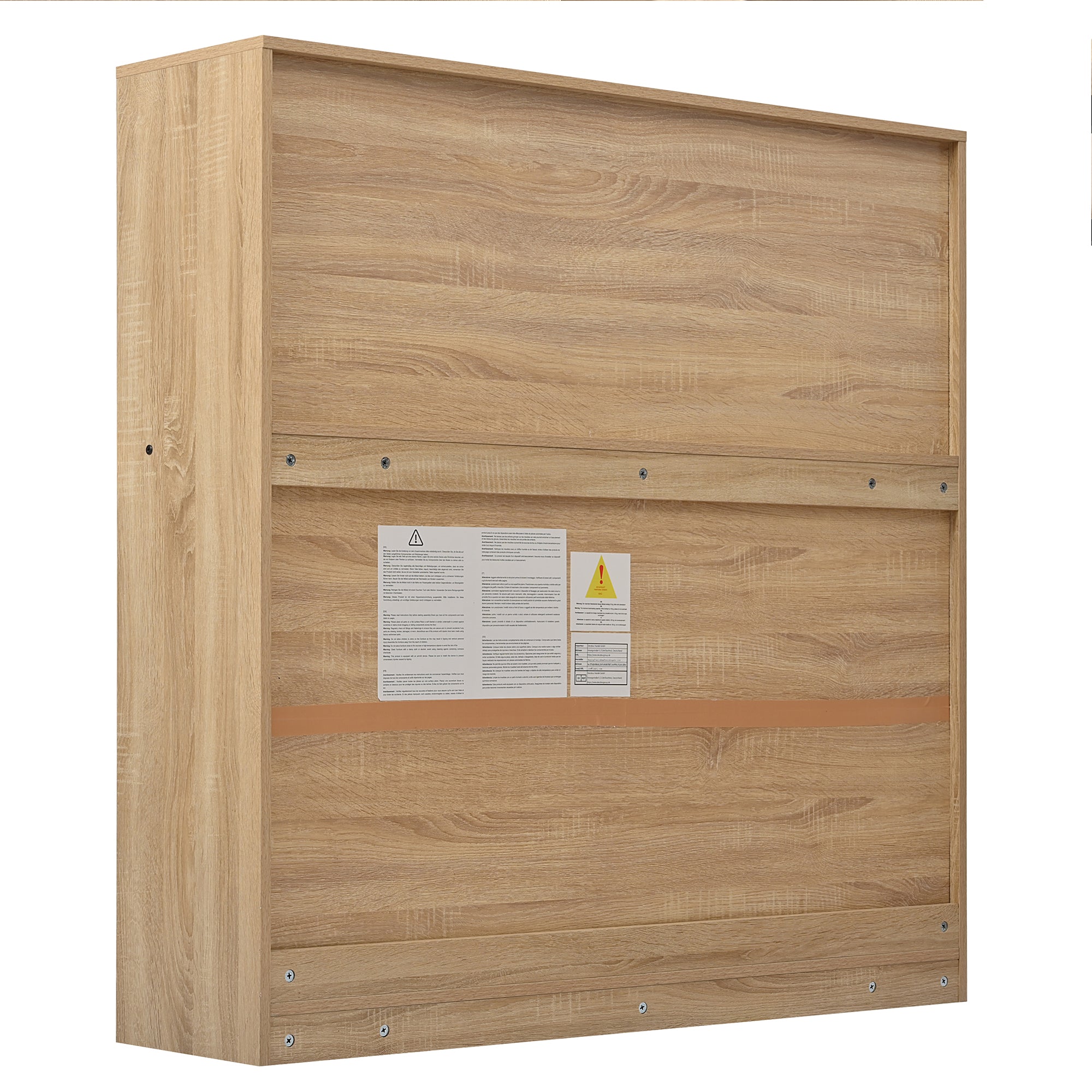 Computer Desk, Shelf & Cupboard, Work Table, Natural 120cm