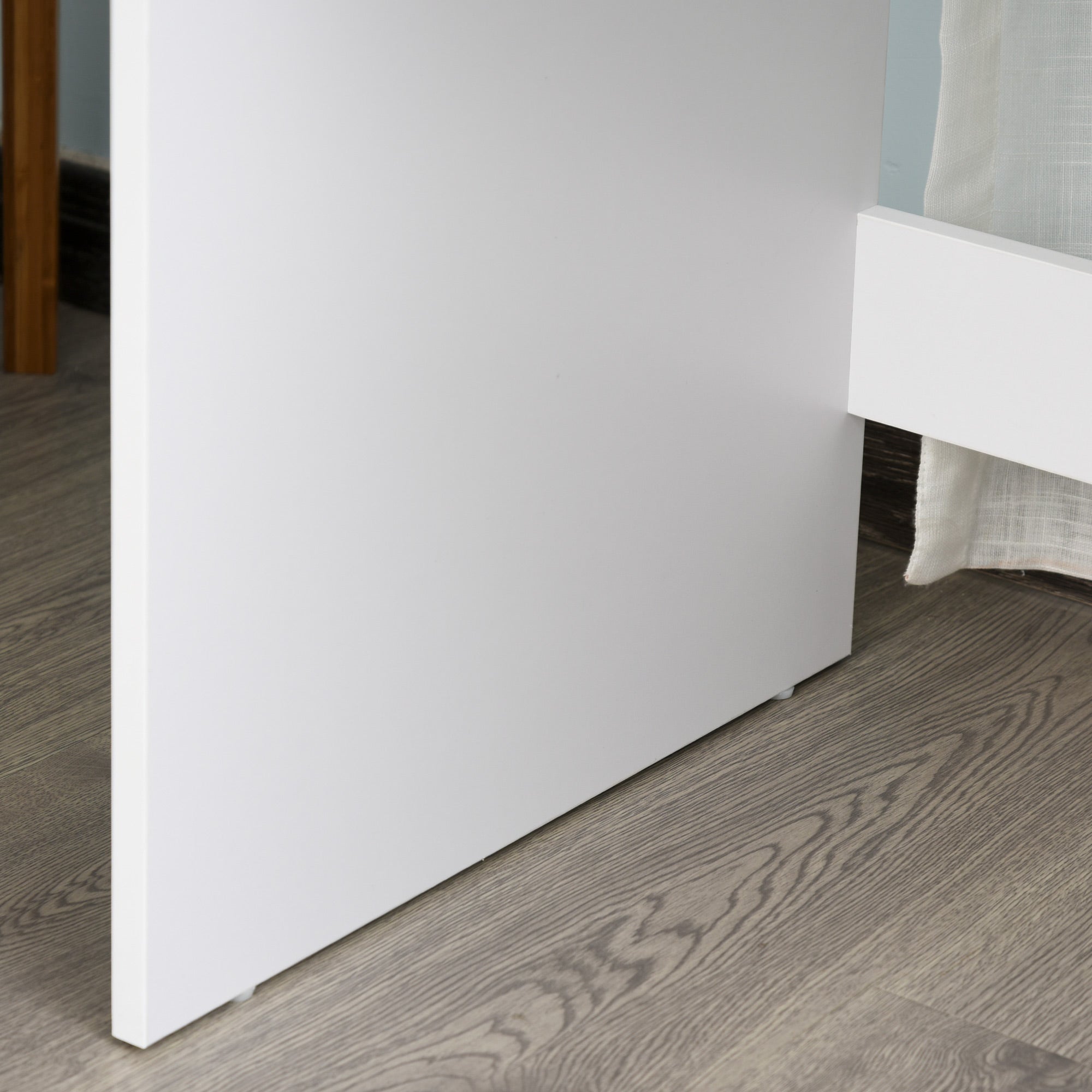 Compact Computer Desk Study Table with Drawer Storage White