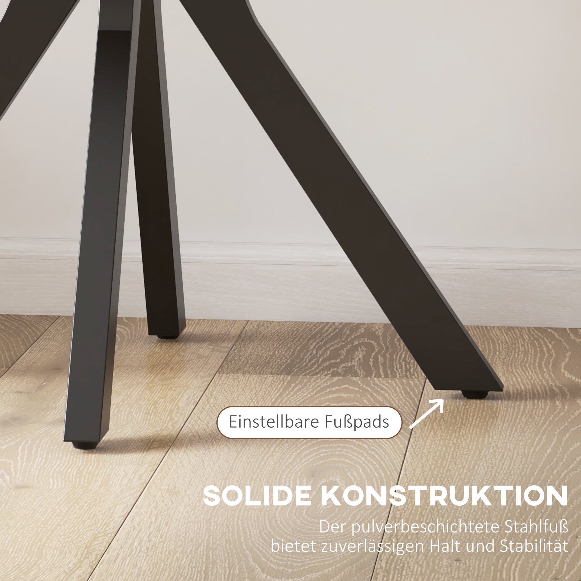 Dining Table, Round Coffee/Bar Table Spider-Steel Frame Ø78 cm, Black