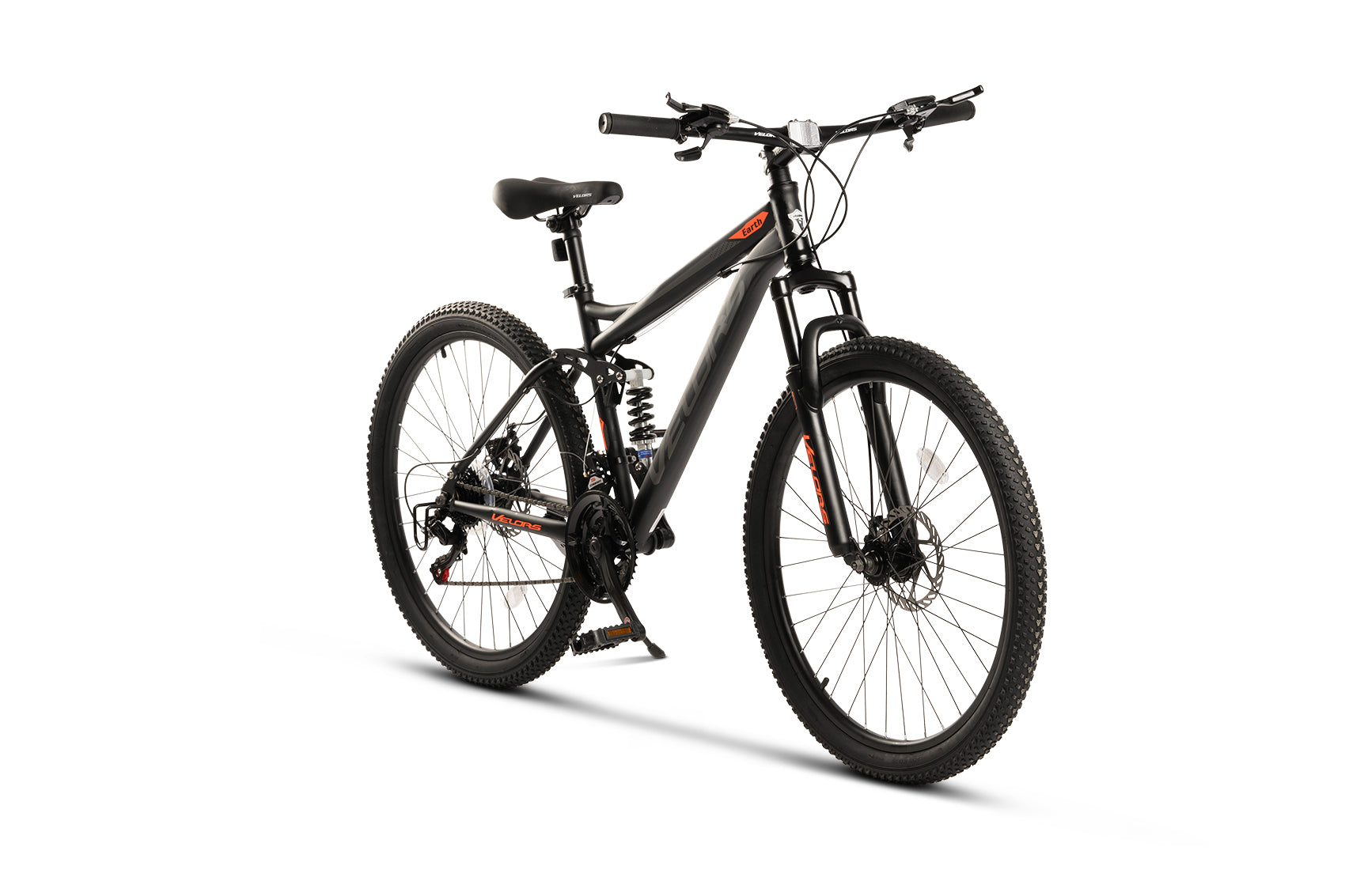 Velors Mountain Bike Full-Suspension 21-Speed Dual Disc Brakes 26-inch