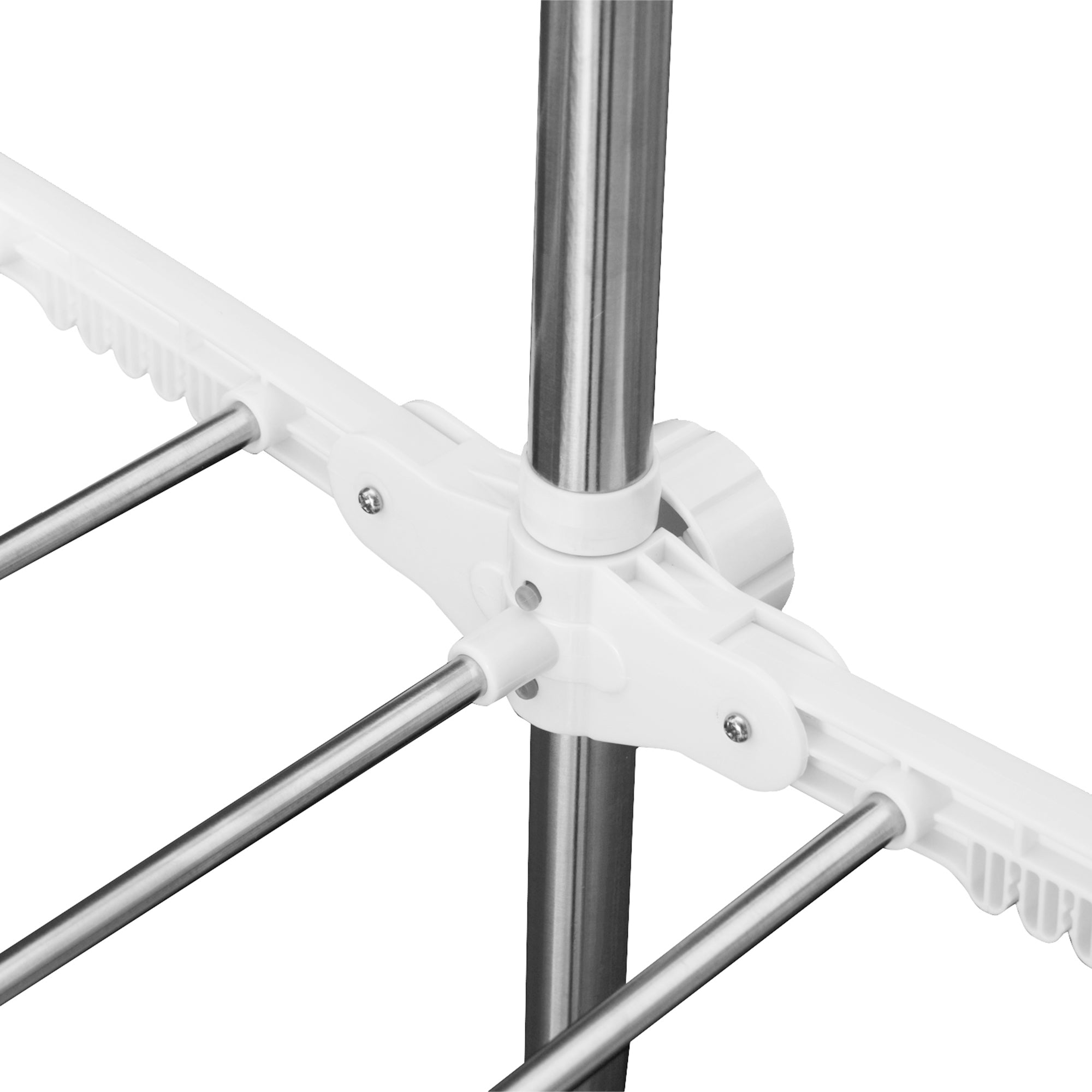 Mobile Clothes Airer, Foldable Tower Dryer 2 Levels, Silver