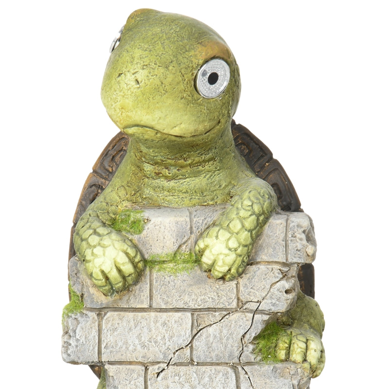 Turtle Sculpture, LED Solar Light, 36.5 cm, Magnesium Oxide