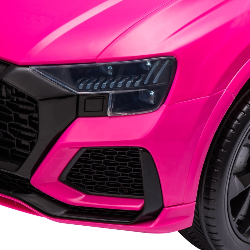 Audi RS Q8 6V Electric Ride On Car Toy with Remote USB MP3 Bluetooth, Pink
