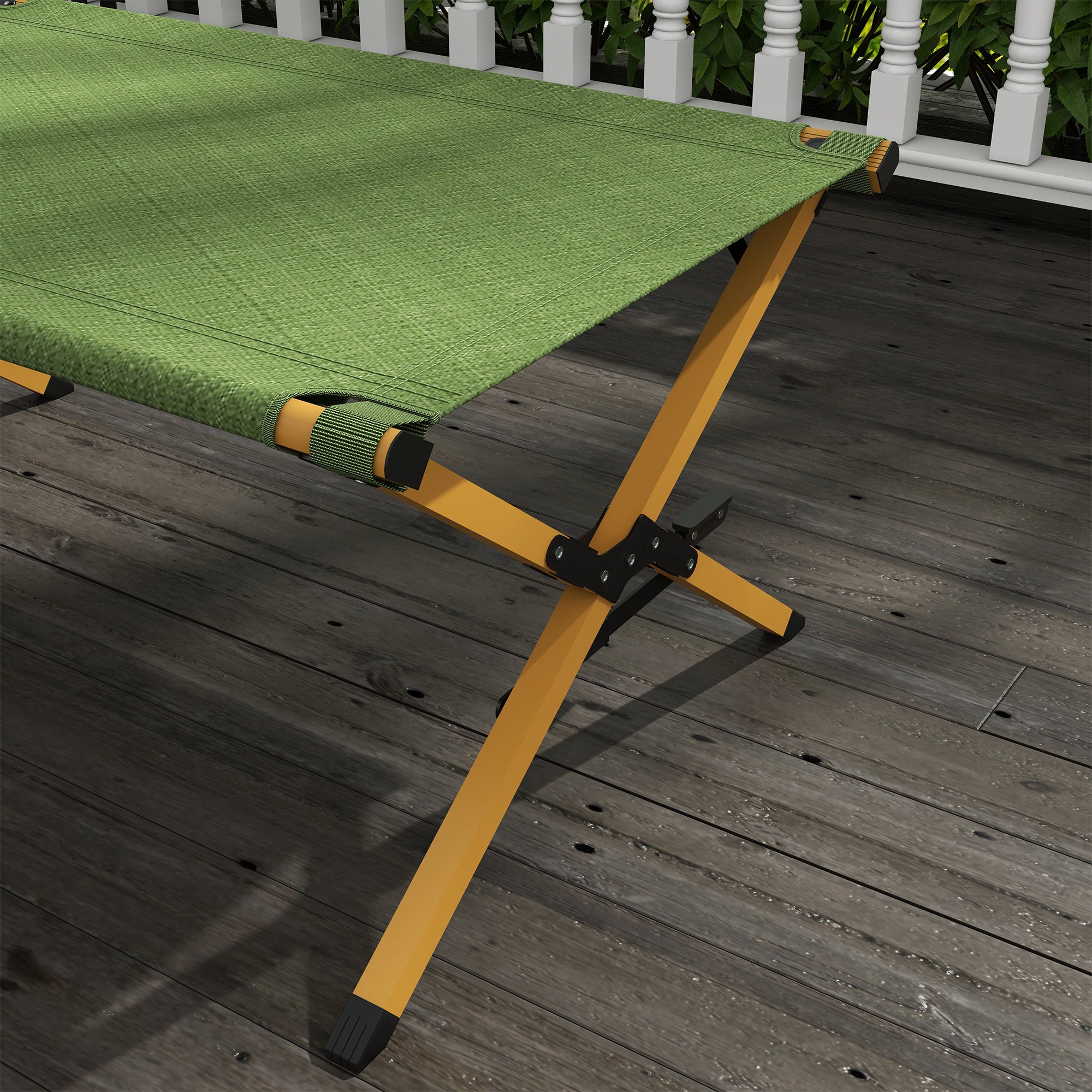 Folding Sun Lounger, Garden with Side Pocket, Oxford Dark Green