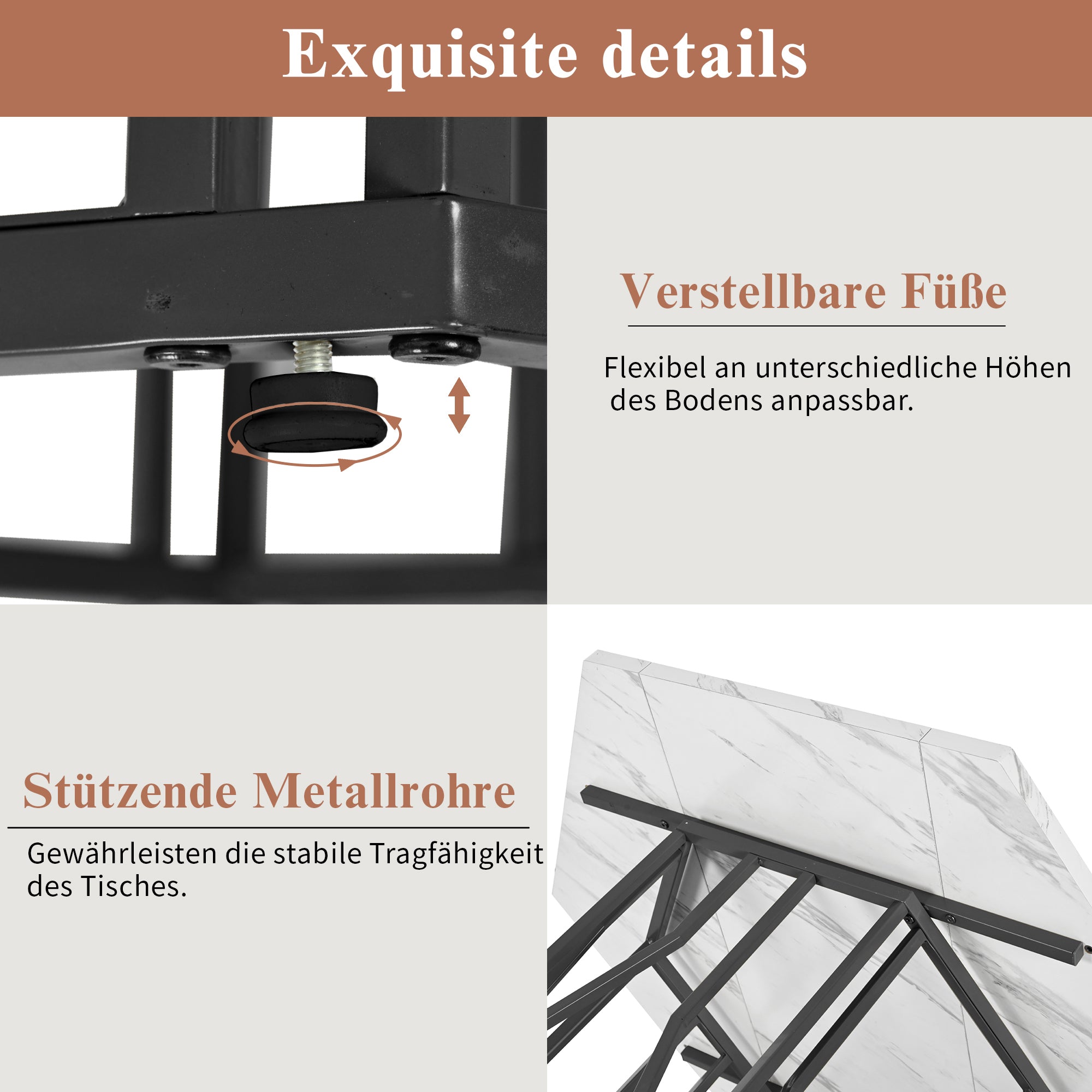 Dining Set (5-Piece), Hexagonal Marble Table + 4 Velvet Chairs, Green