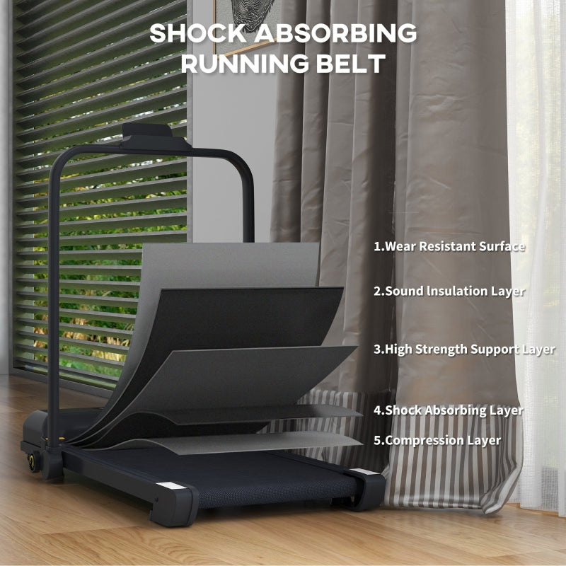 2.5HP Walking Pad Treadmill, Folding Under Desk Walking Machine, 1-10km/h with Remote Control