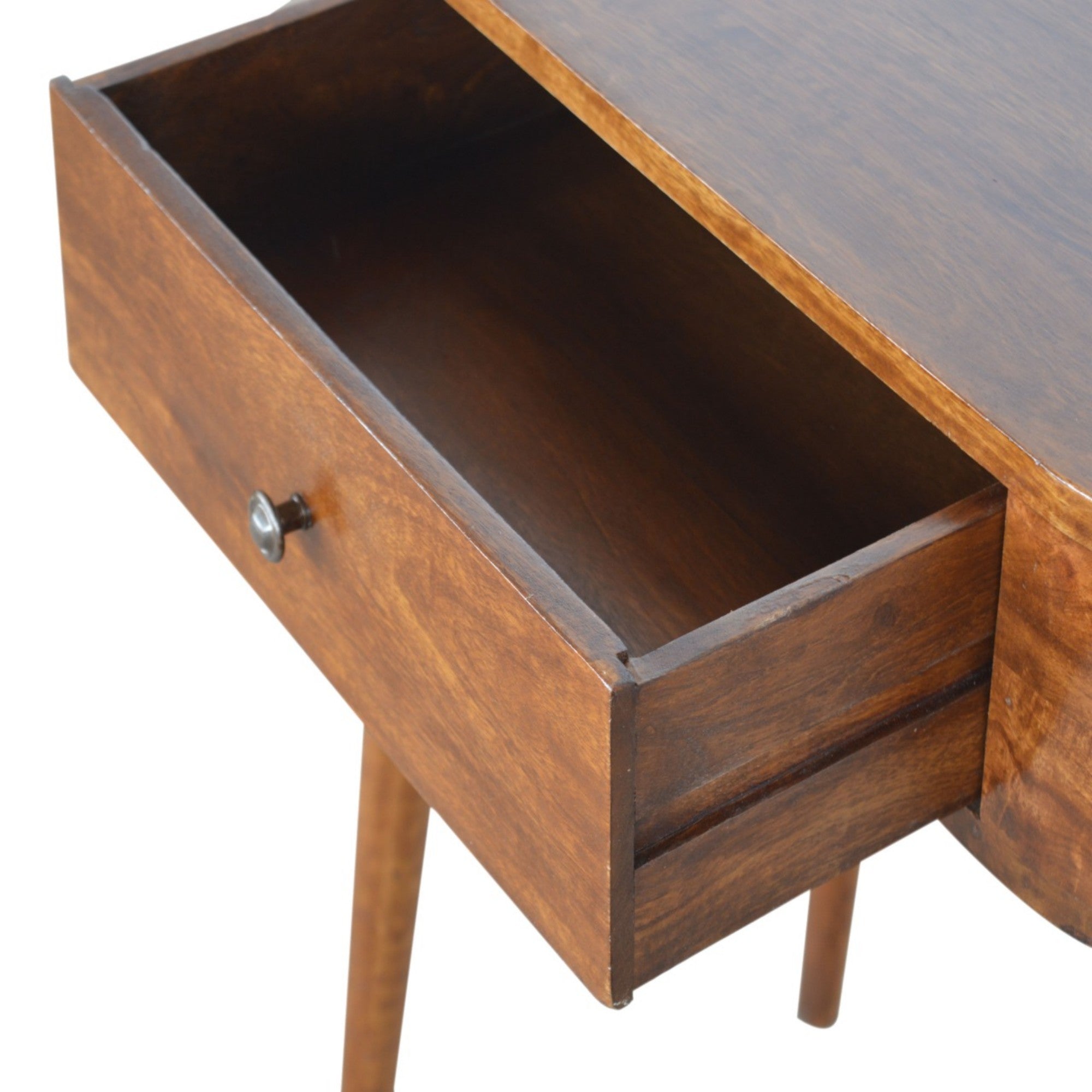 Albion Console, 1 Drawer, Solid Wood Dark Brown