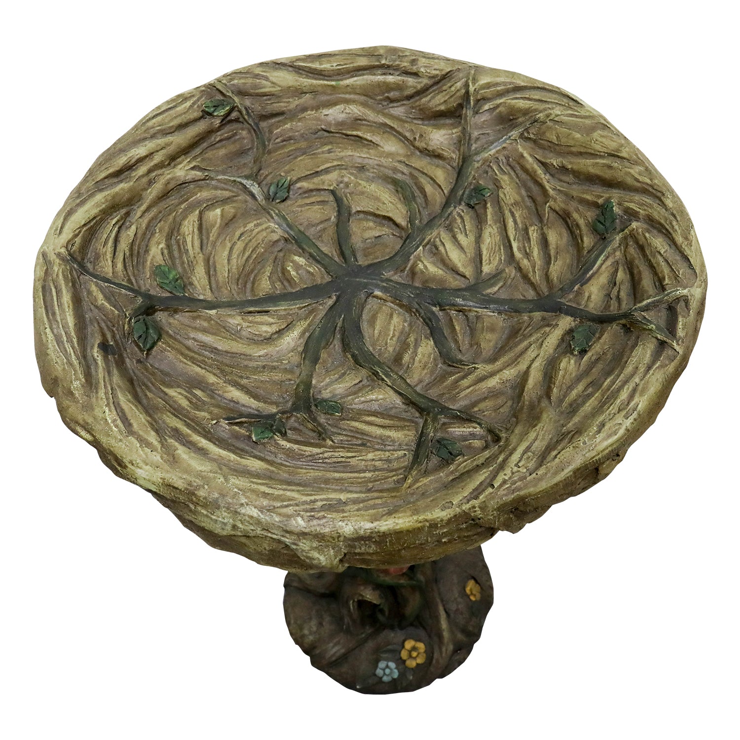 Birdbath Fountain, Concrete Wood Look, 65cm High