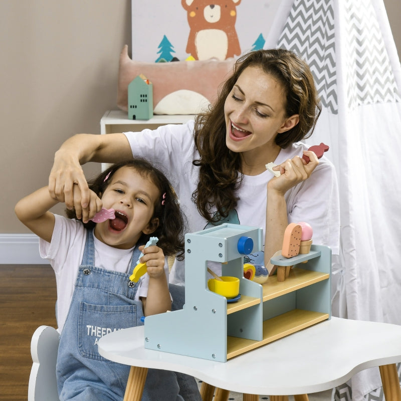 AIYAPLAY Ice Cream Shop with Accessories, Light Blue