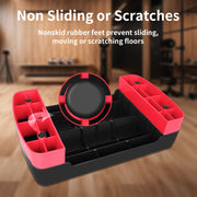 Fitness Step Platform Aerobic Stepper, 45.72cm Height Adjustable 10.16-15.24cm, Red