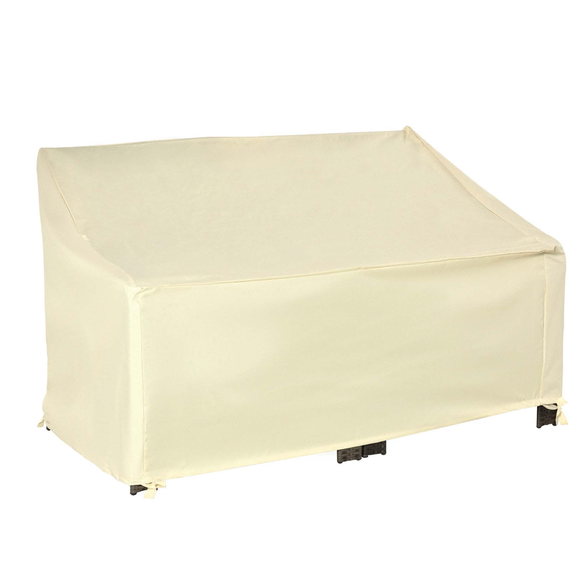 Furniture Cover, 2 Seater Sofa Protector Waterproof for Garden Patio, Beige 600D Oxford Cloth