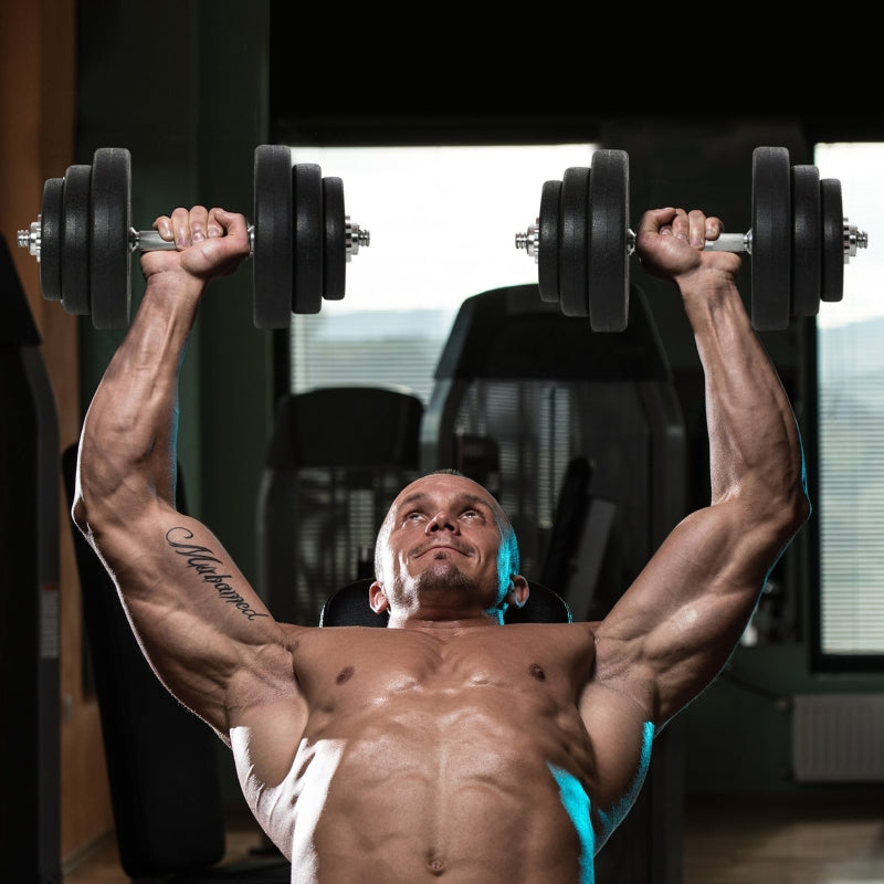 Dumbbell Set 40 kg, 12 Weight Plates, Black