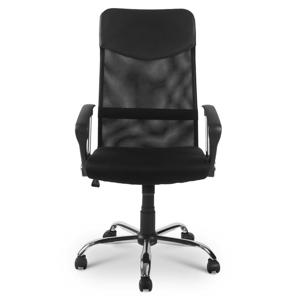 Mesh High Back Executive Office Chair, Recline, Swivel, Black Mesh Seat