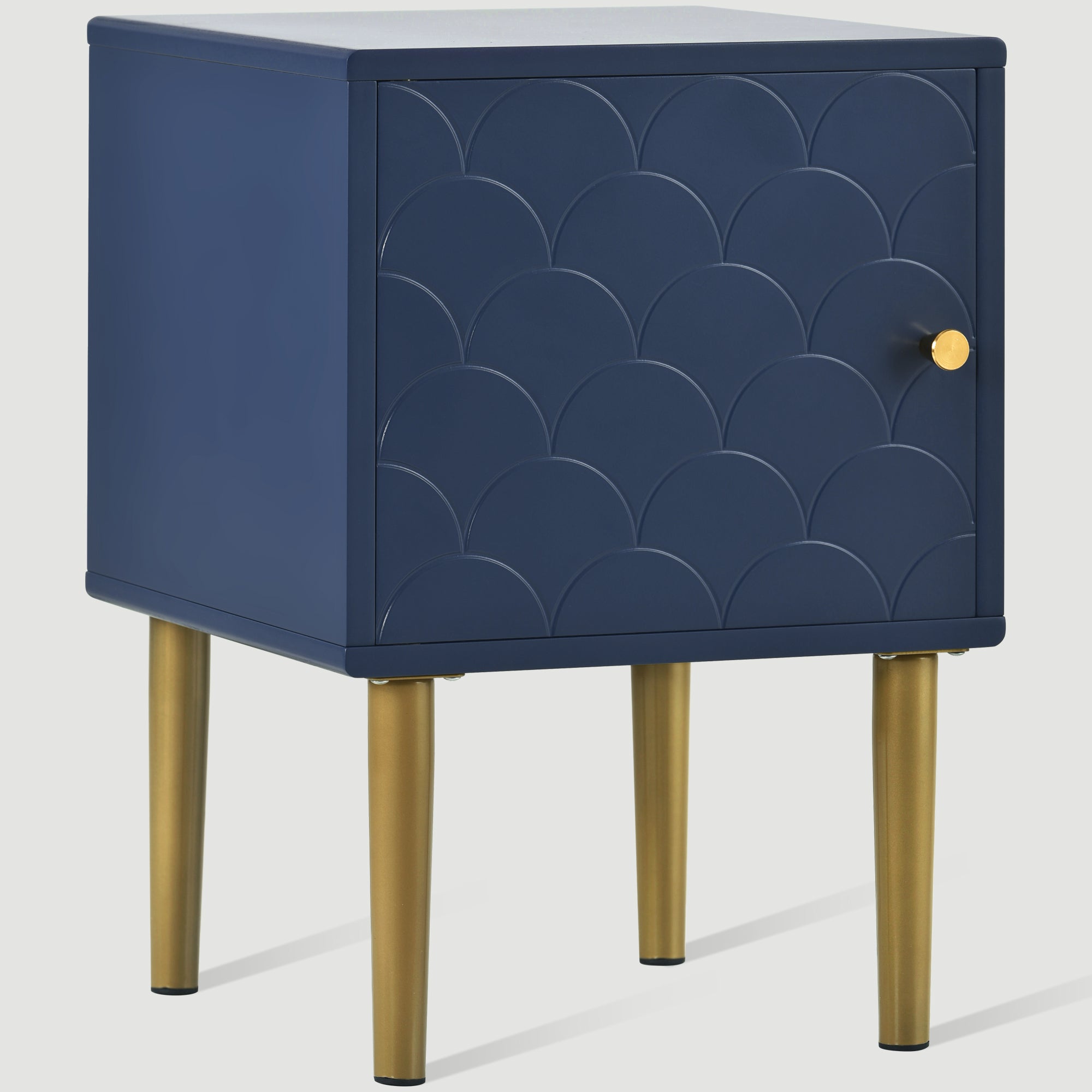 Bedside Table, Nightstand, Side Table, Sofa Table for Bedroom, Navy Blue
