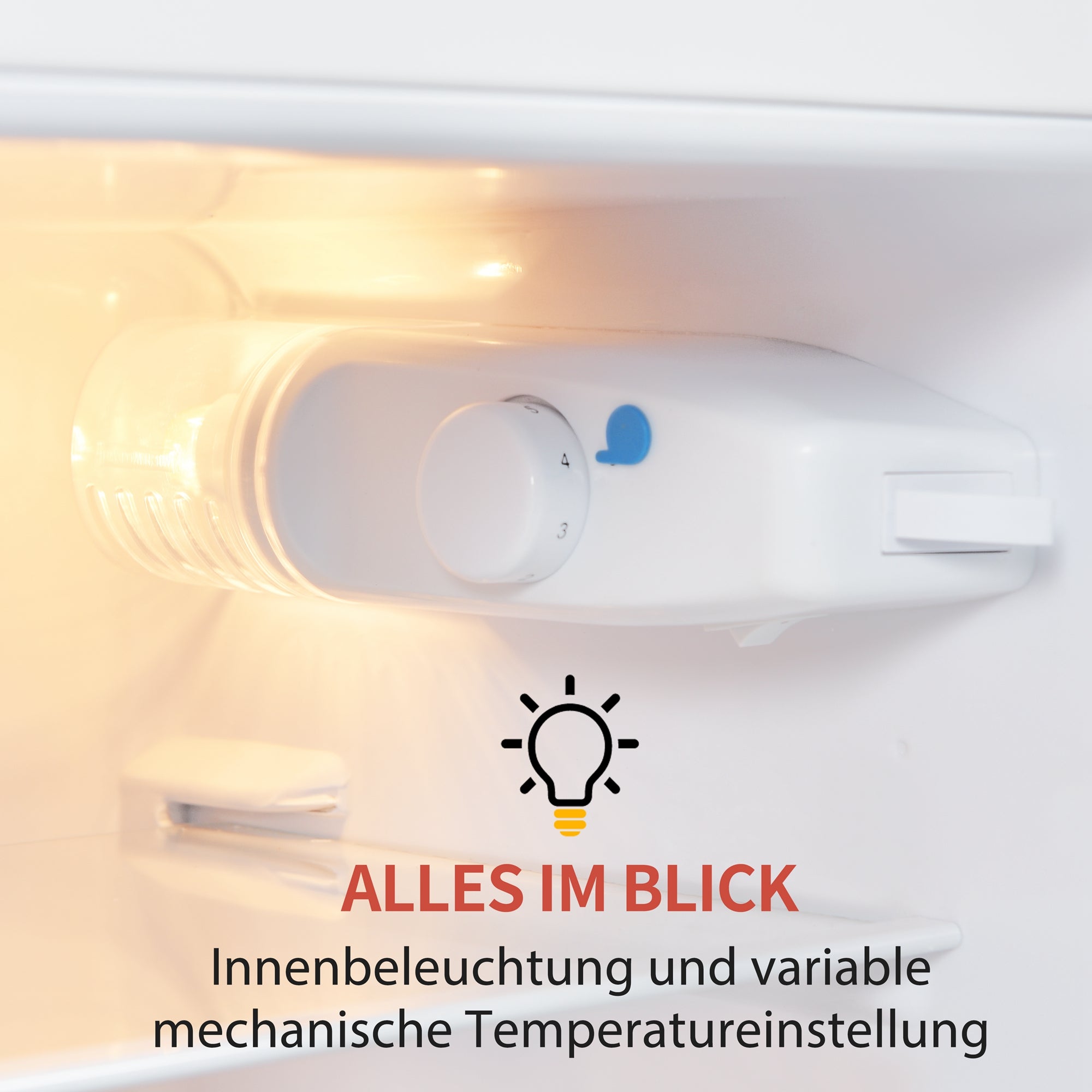 Retro Refrigerator, 105.5cm High, 92L Total, 28L Freezer, Two-Door, Glass Shelves