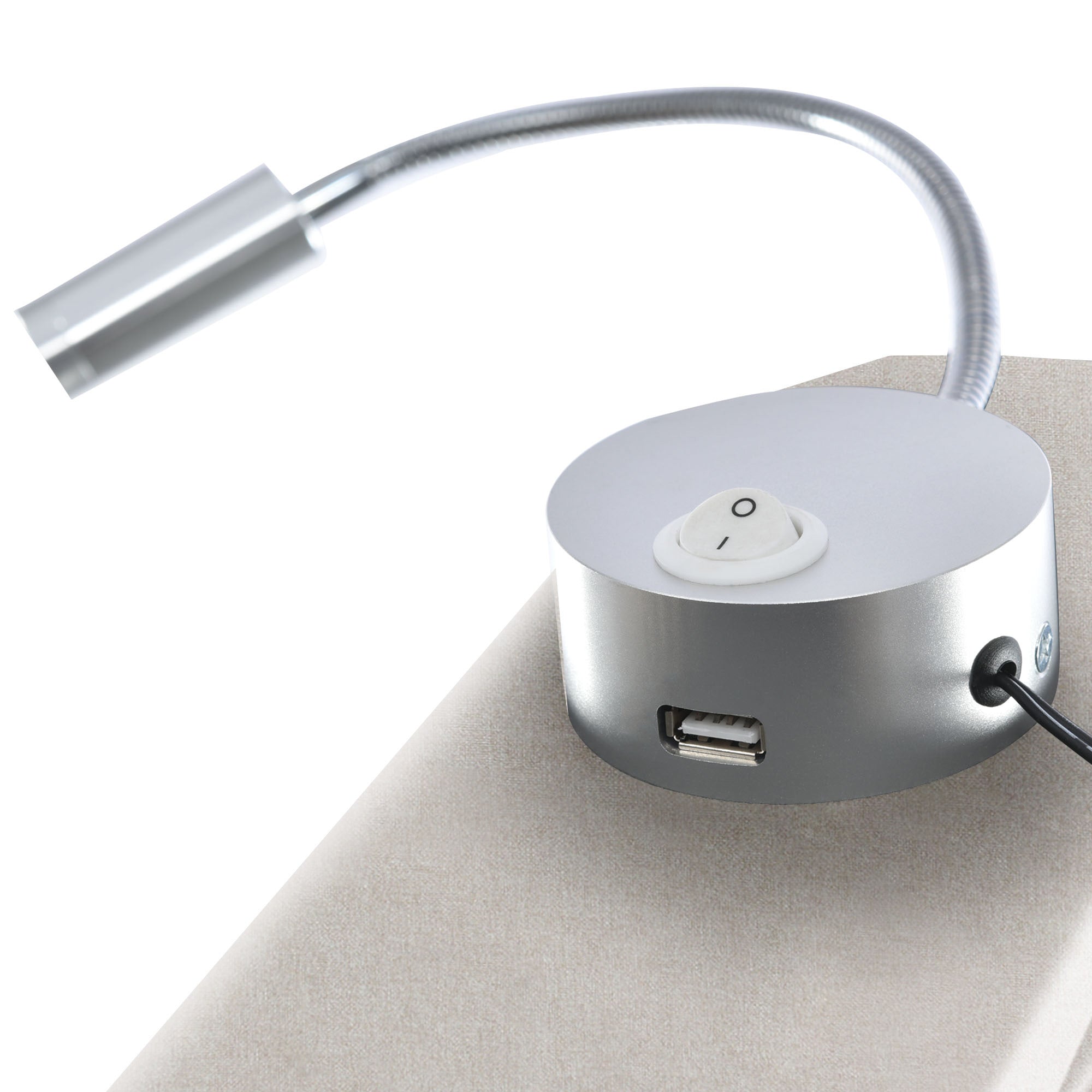 Upholstered Double Bed 160x200 Storage USB Reading Light Linen